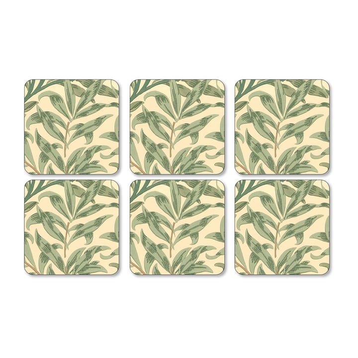 Willow Bough glasunderlägg 6-pack, Green Pimpernel
