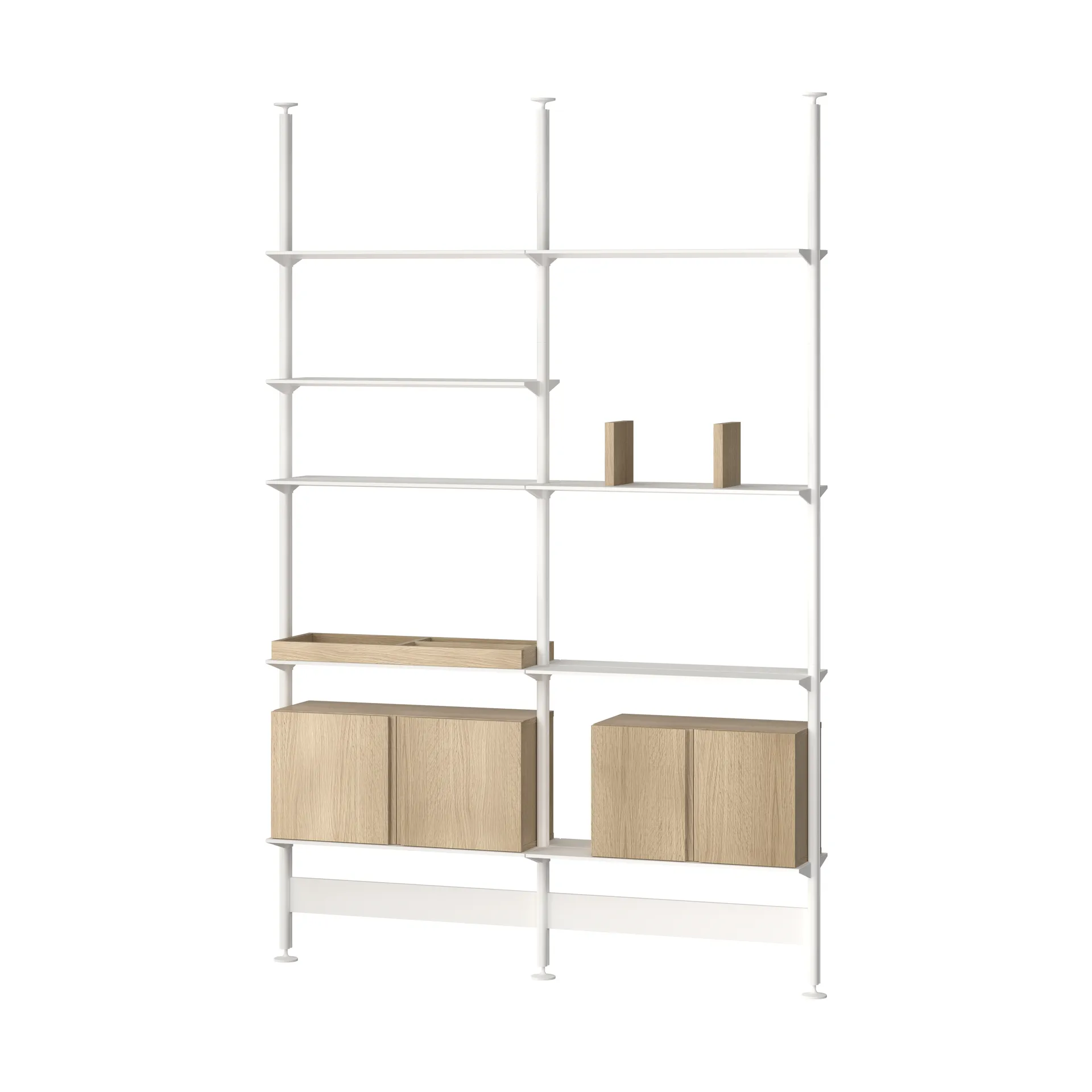 Pira G2 hyllsystem F C A White/Oak 240-247 cm,  Pira