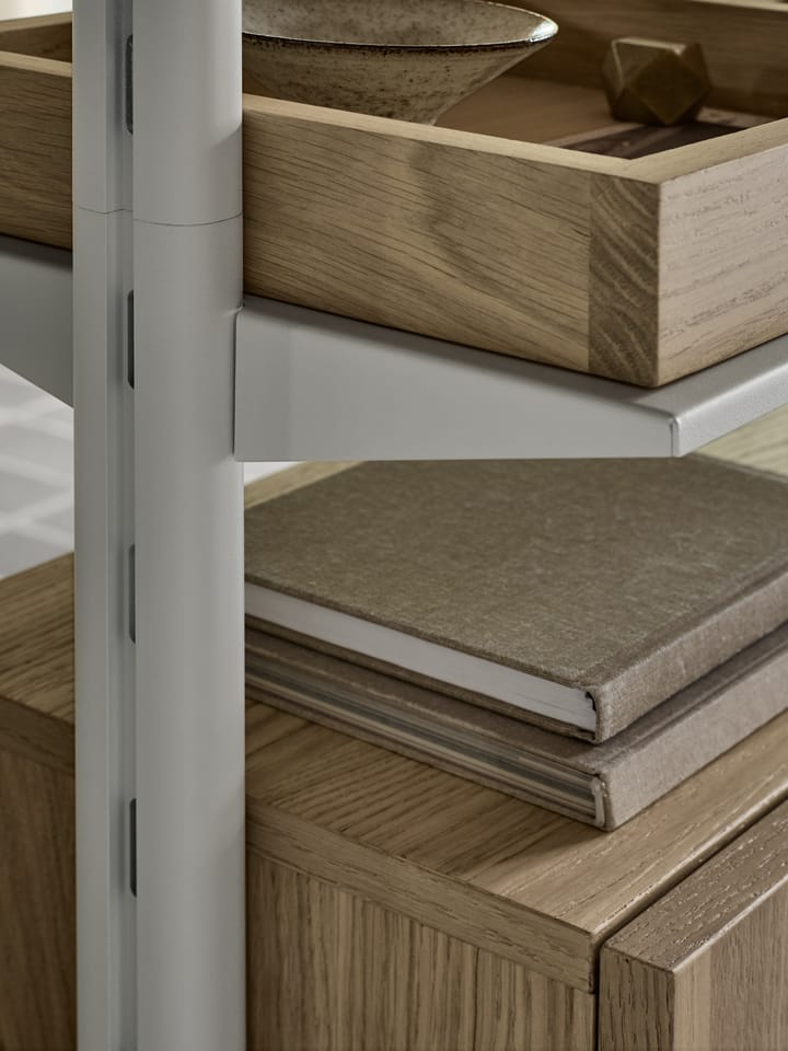 Pira G2 hyllsystem F C A White/Oak 240-247 cm Pira