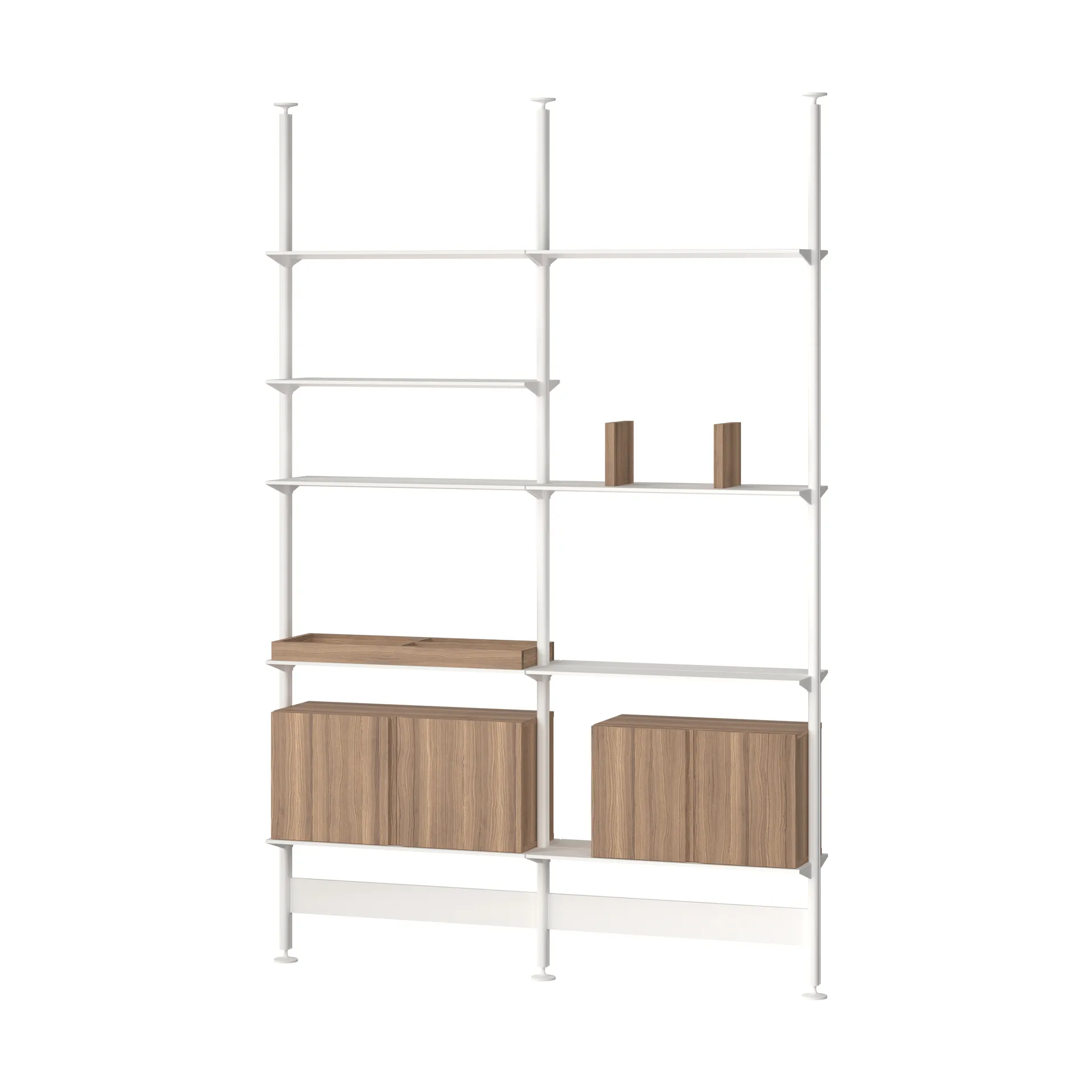 Pira G2 hyllsystem F C A White/Walnut 240-247 cm,  Pira