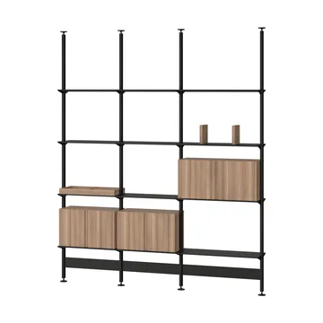Pira G2 hyllsystem F C B Black/Walnut 240-247 cm - Pira