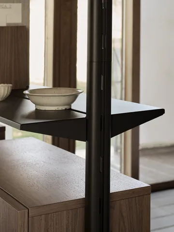 Pira G2 hyllsystem F C B Black/Walnut 248-255 cm - Pira