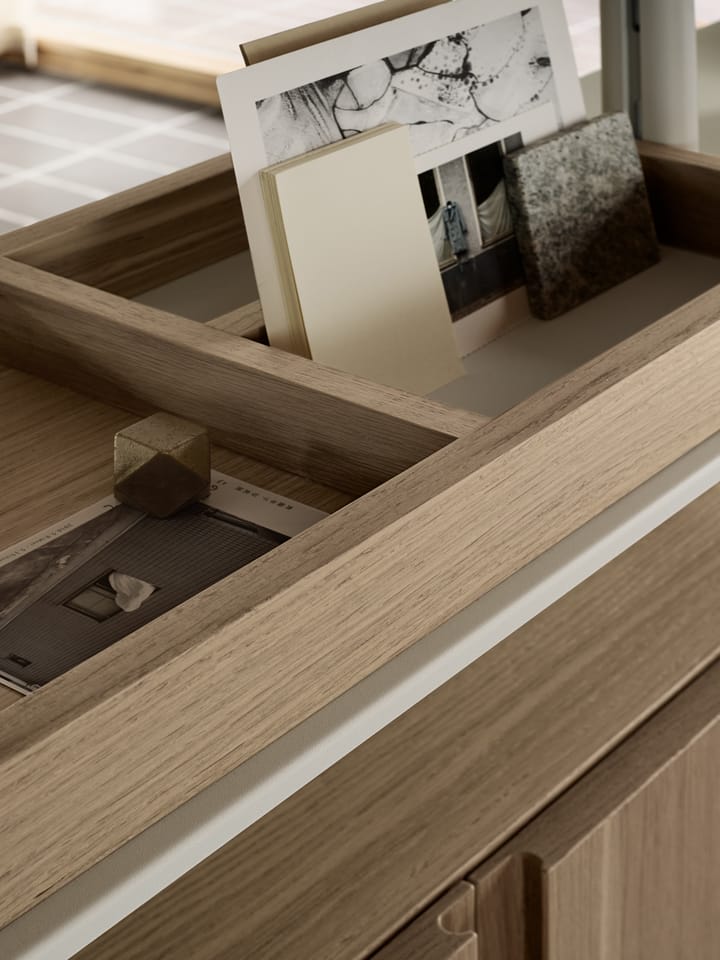 Pira G2 hyllsystem F C B White/Oak 256-264 cm Pira