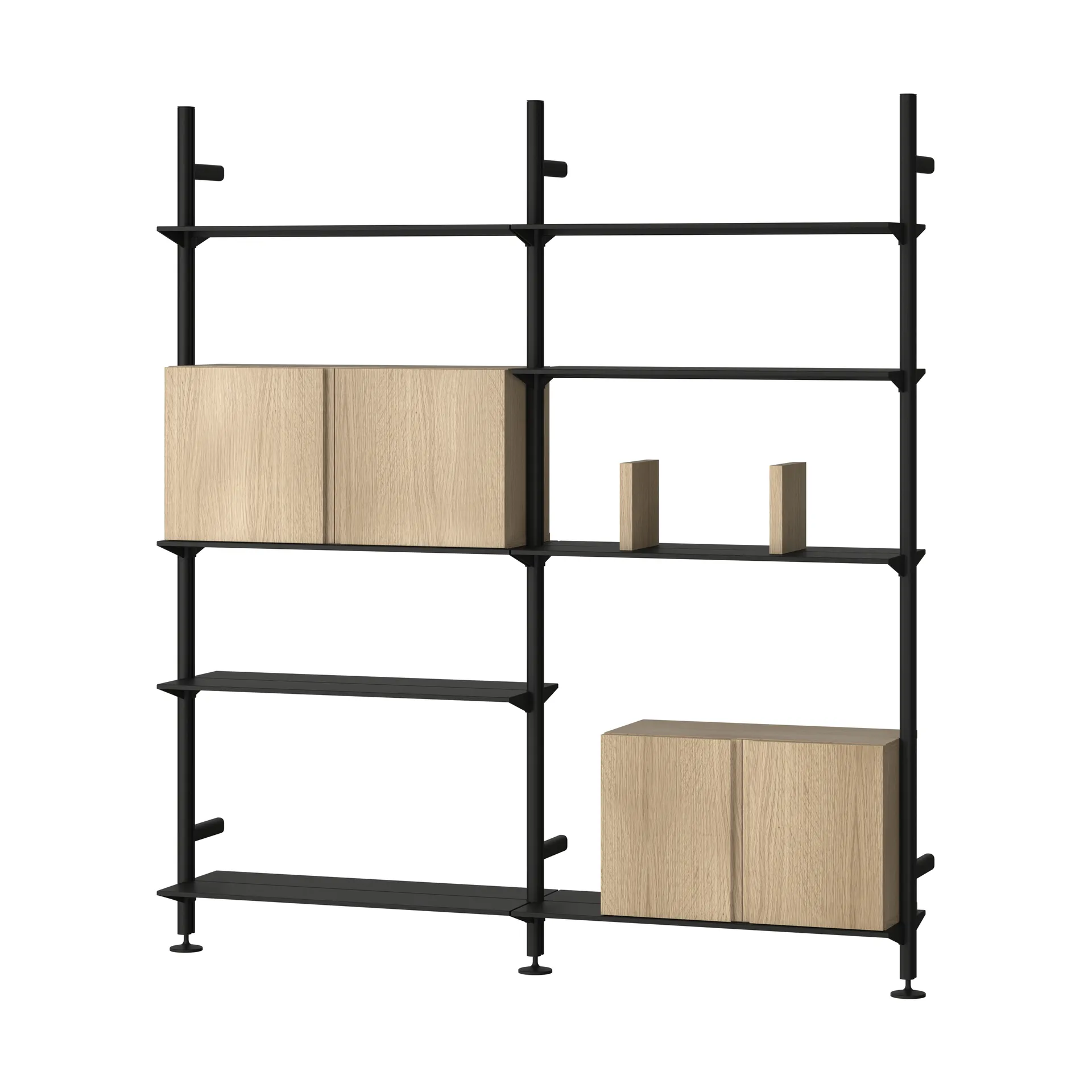 Pira G2 hyllsystem W A Black/Oak,  Pira