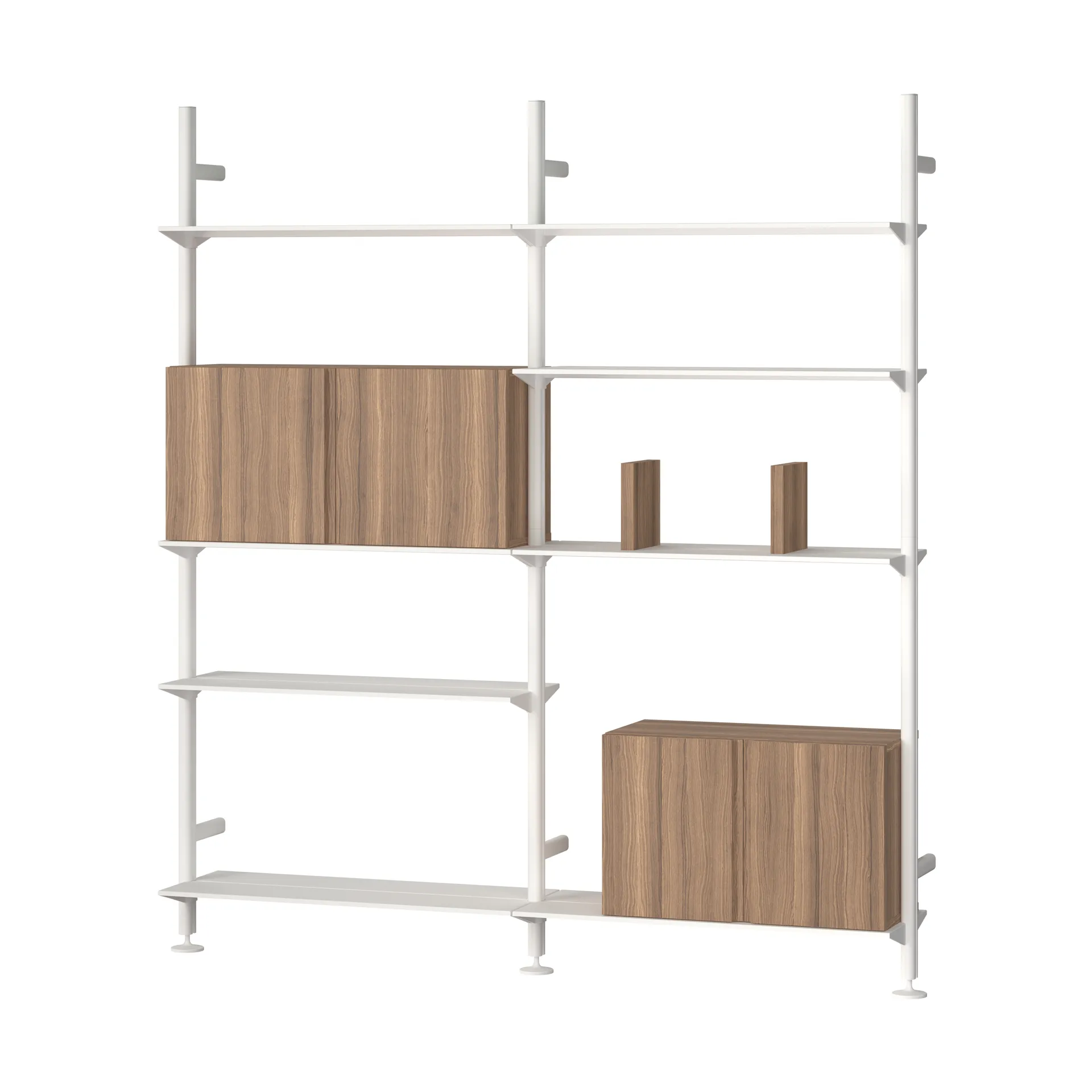 Pira G2 hyllsystem W A White/Walnut Pira