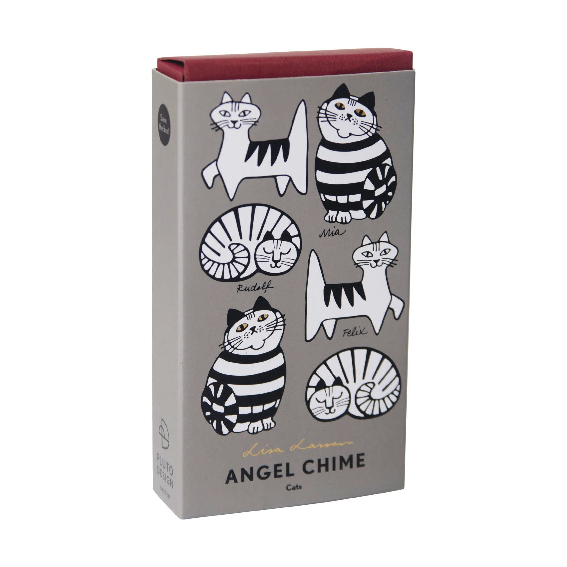 Lisa Larson katter änglaspel, Guld Pluto Design