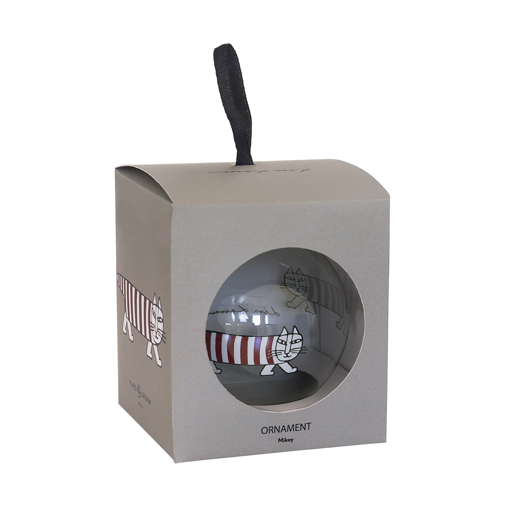 Lisa Larson Mikey julgranskula, Silver-red-white Pluto Design