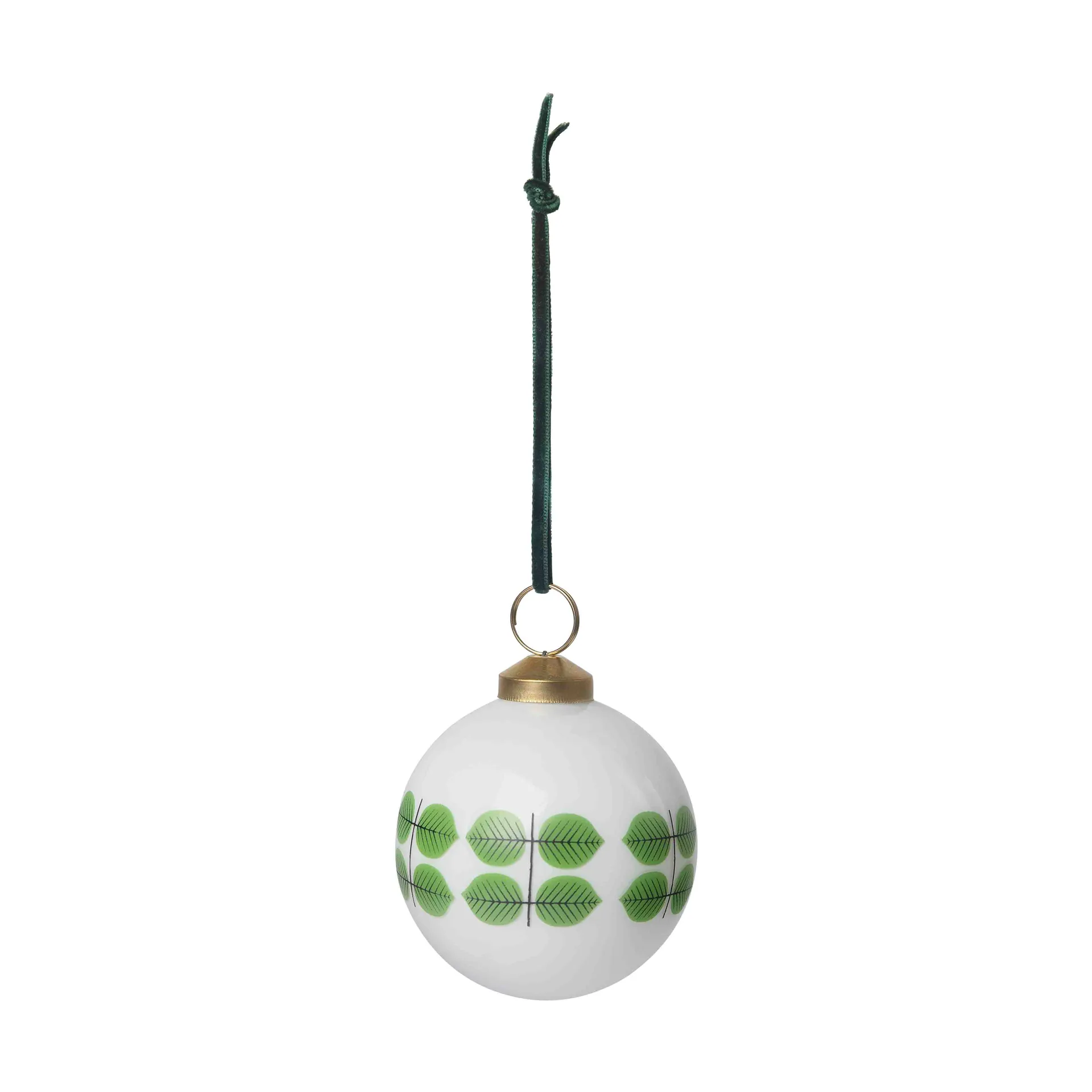 Stig L Berså julgranskula Ø8 cm, Vit-grön Pluto Design