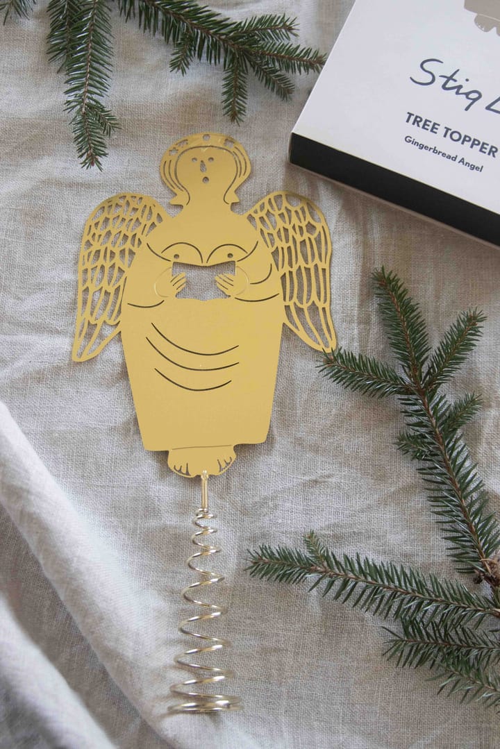 Stig L gingerbread angel tree topper julgranstopp, Mässing Pluto Design