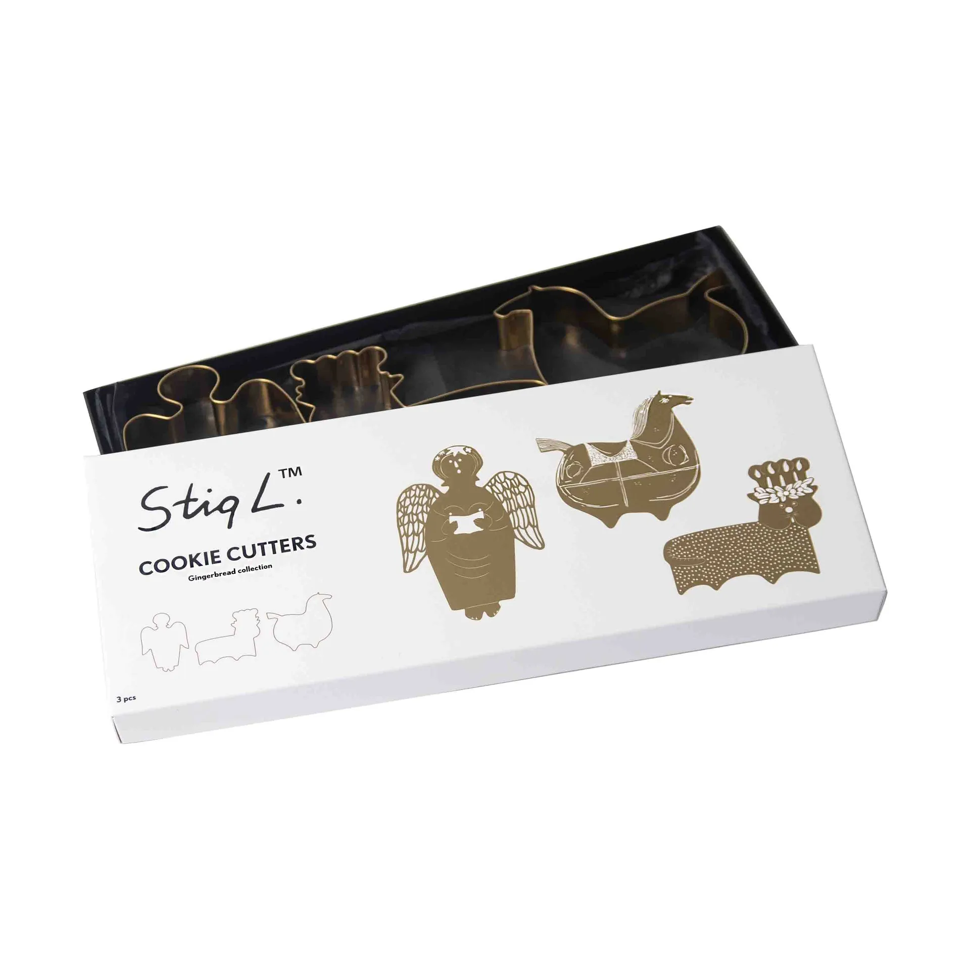 Stig L pepparkaksform 3 delar, Guld Pluto Design