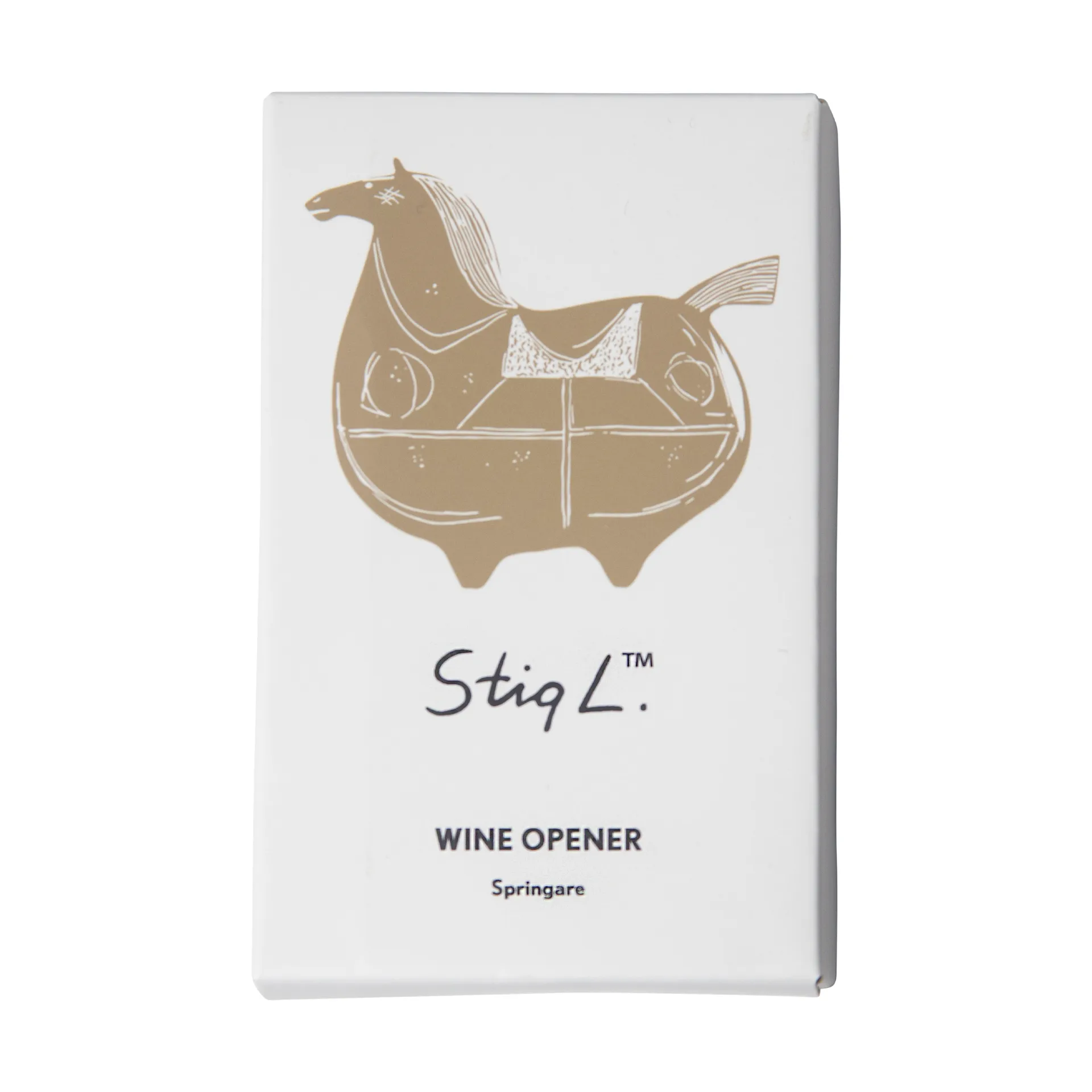 Stig L Springare korkskruv, Guld Pluto Design