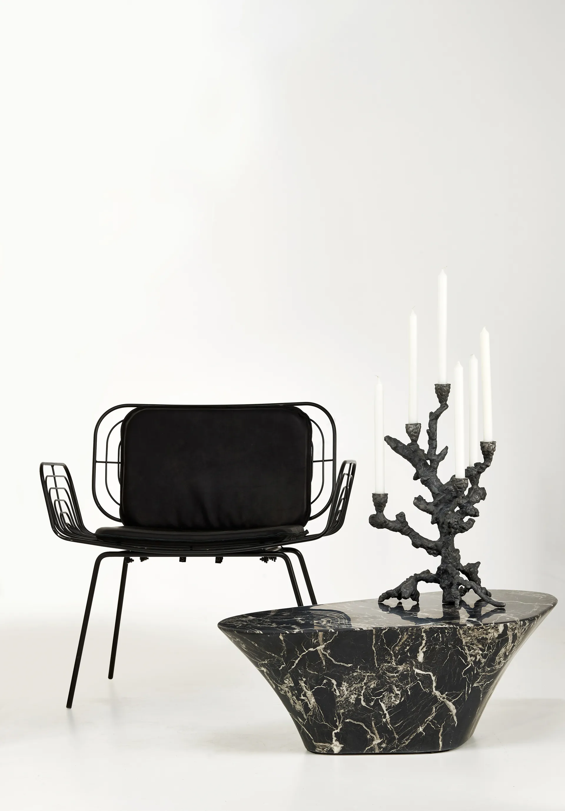 Apple tree ljusstake L 53 cm, Mörkgrå POLSPOTTEN