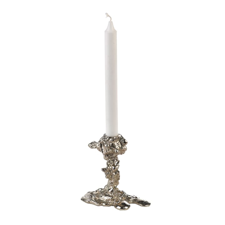 Drip ljusstake L 25 cm, Silver POLSPOTTEN