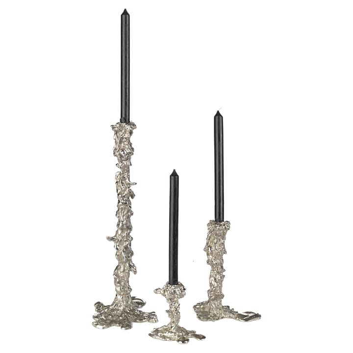Drip ljusstake L 25 cm, Silver POLSPOTTEN