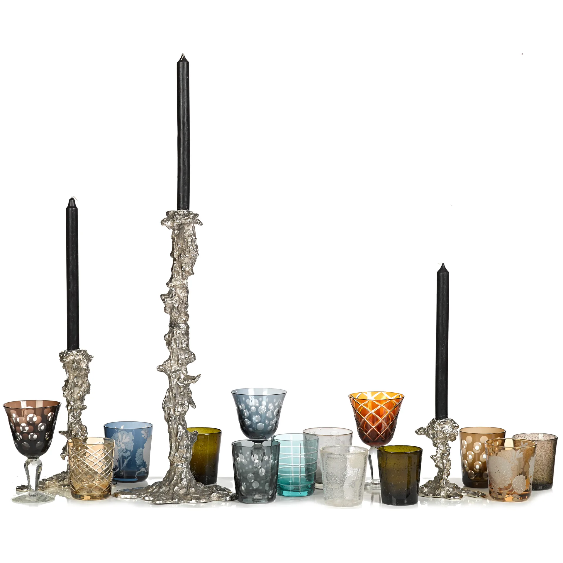 Drip ljusstake S 14 cm, Silver POLSPOTTEN