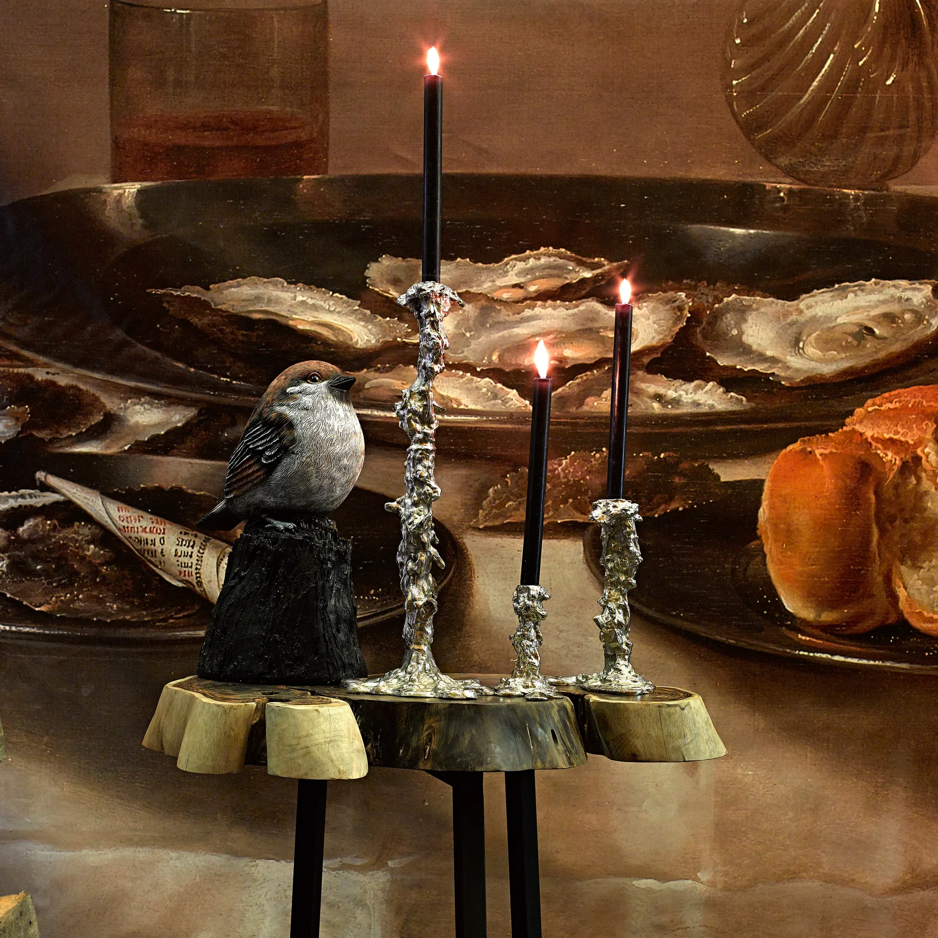 Drip ljusstake S 14 cm, Silver POLSPOTTEN