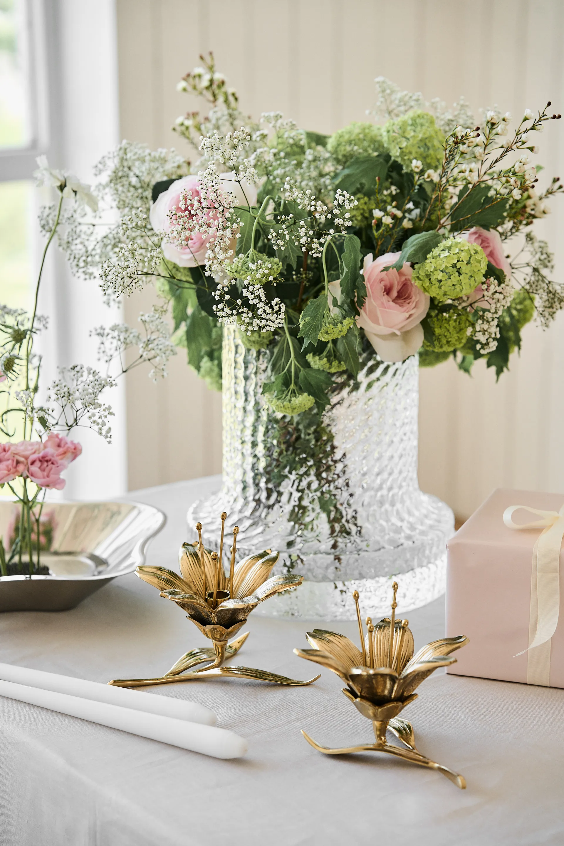 Lilly ljusstake 15 cm, Guld POLSPOTTEN