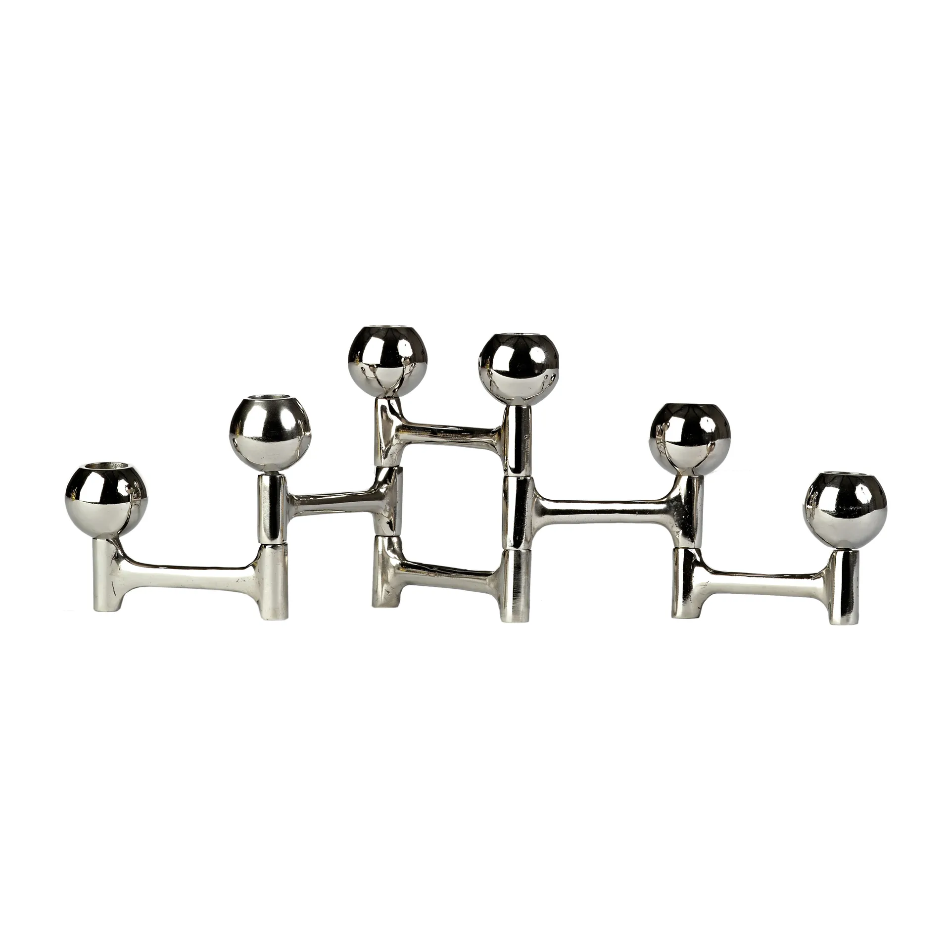 Round Folding ljusstake 28x15 cm, Silver POLSPOTTEN