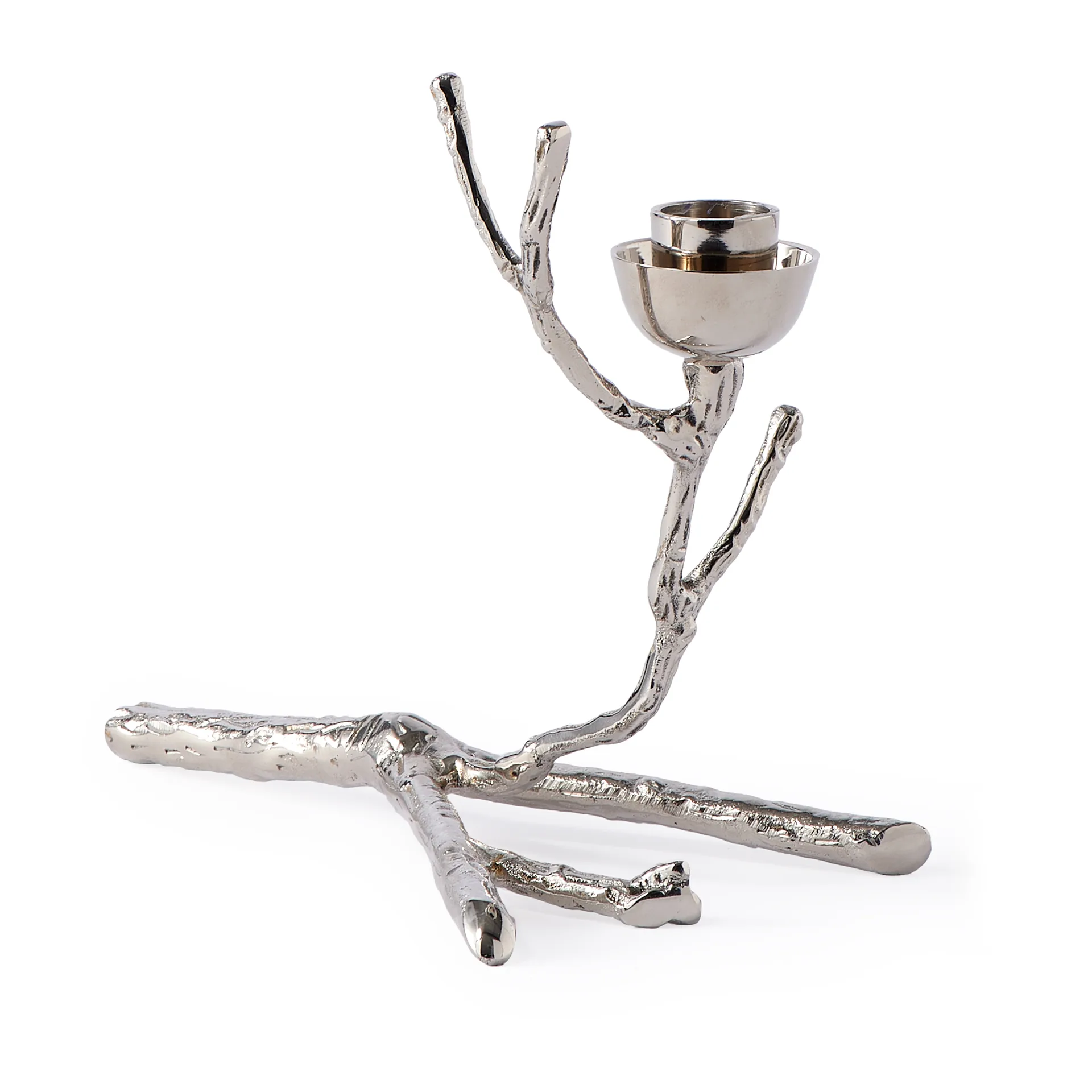 Twiggy ljusstake XS 14 cm, Silver POLSPOTTEN