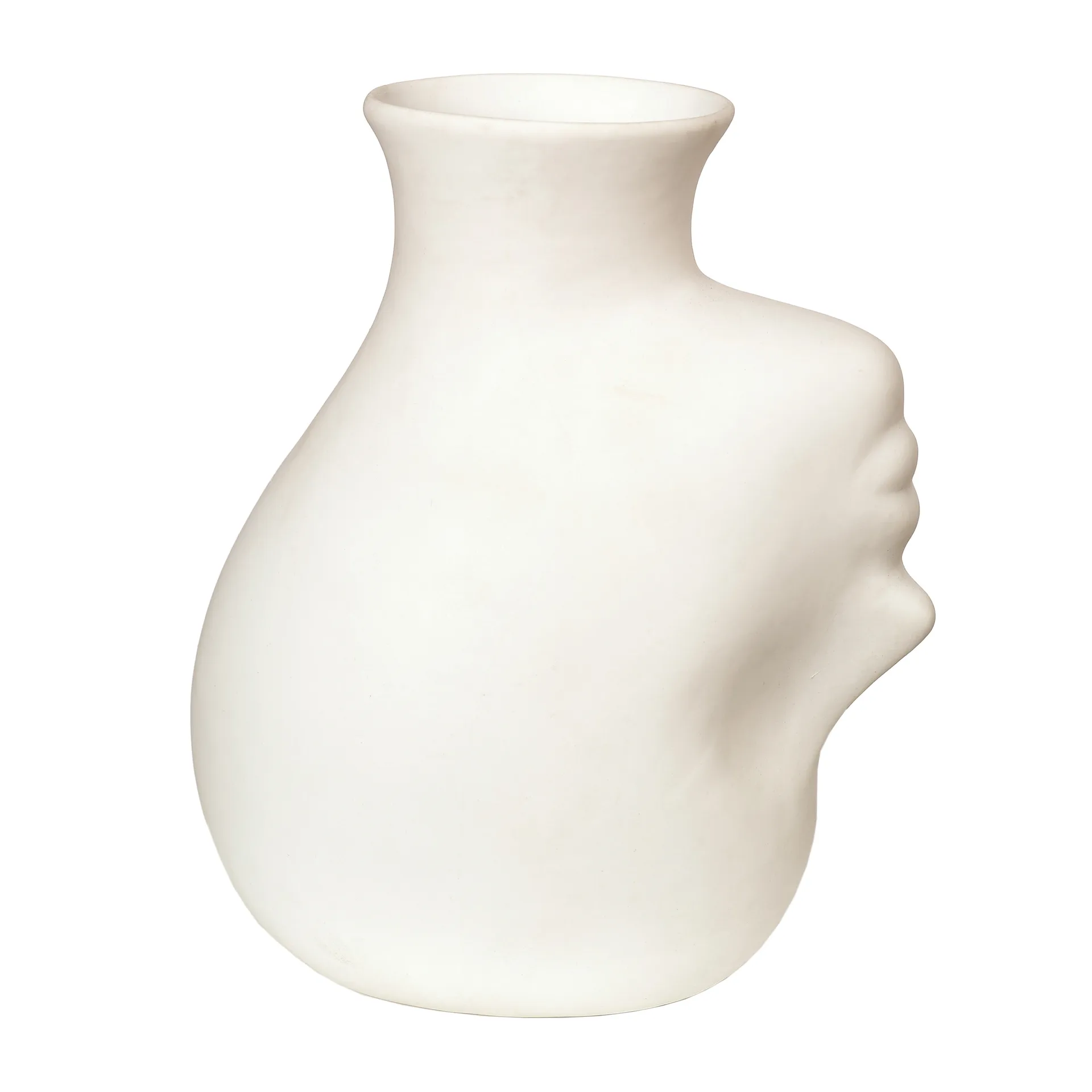 Upside-down head vas 25 cm, Vit POLSPOTTEN