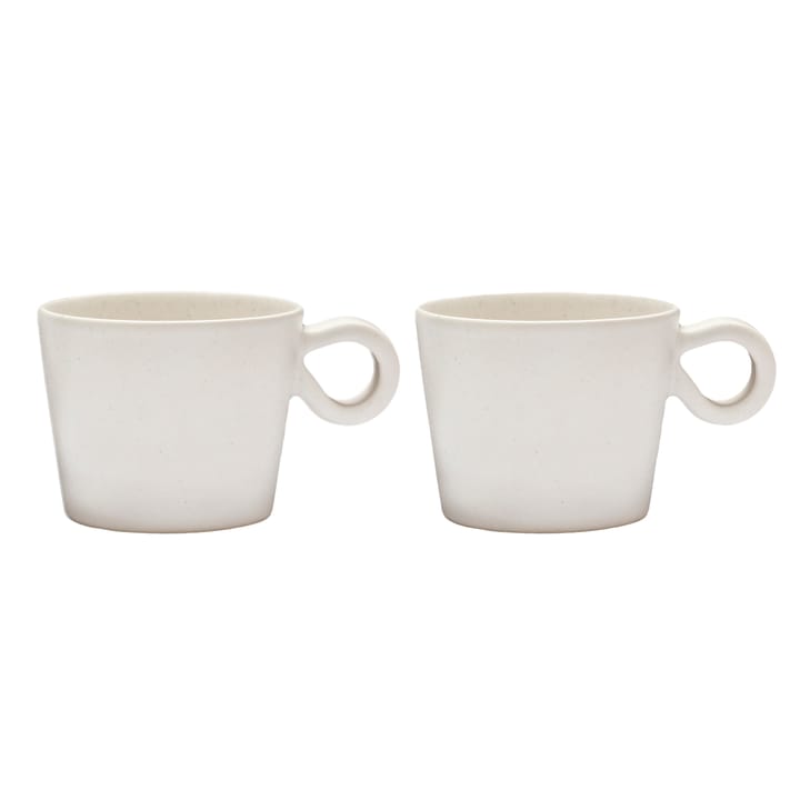 Daria kopp med handtag 2-pack - Cotton white - PotteryJo