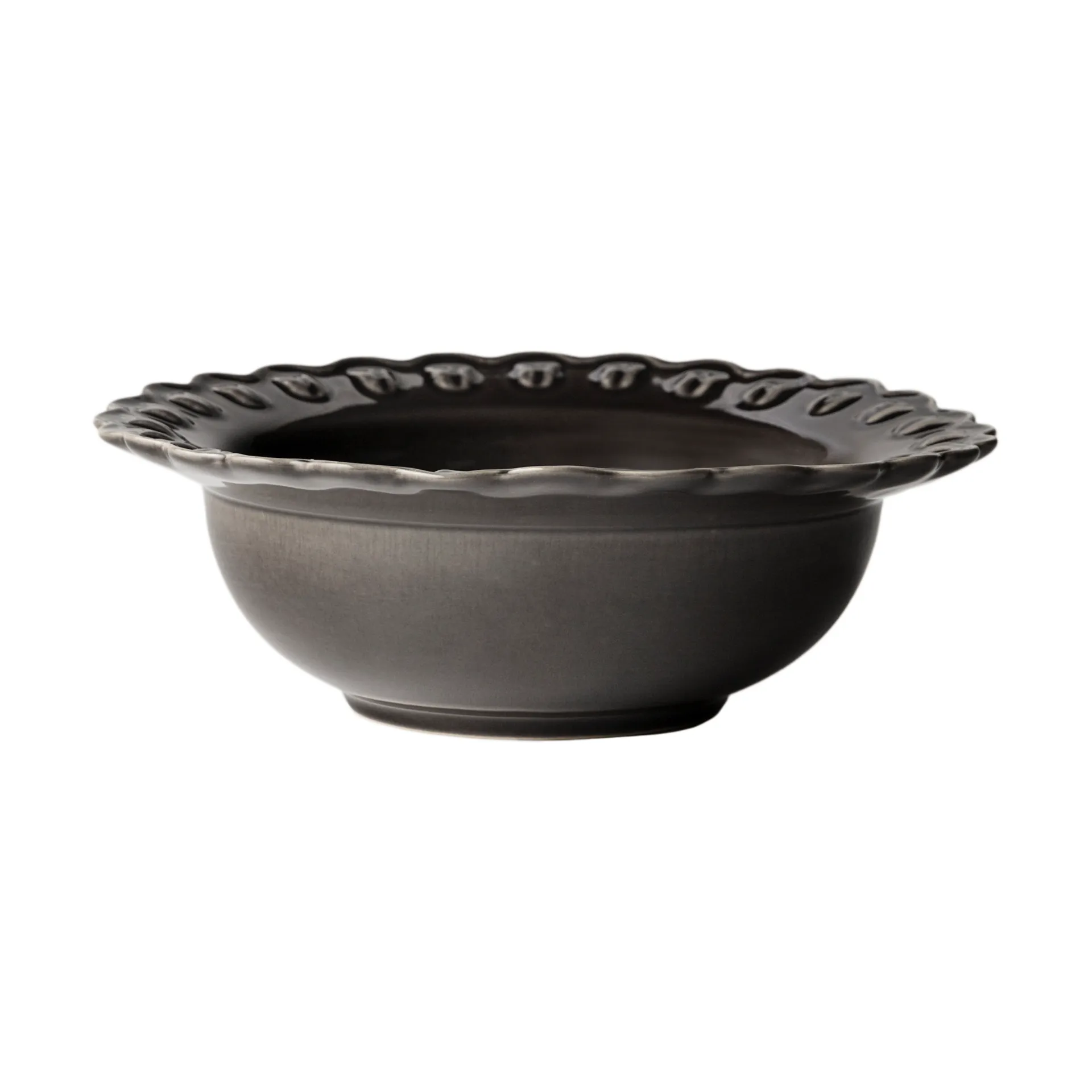Tulipa djup tallrik small Ø17 cm 2-pack, Almost black PotteryJo