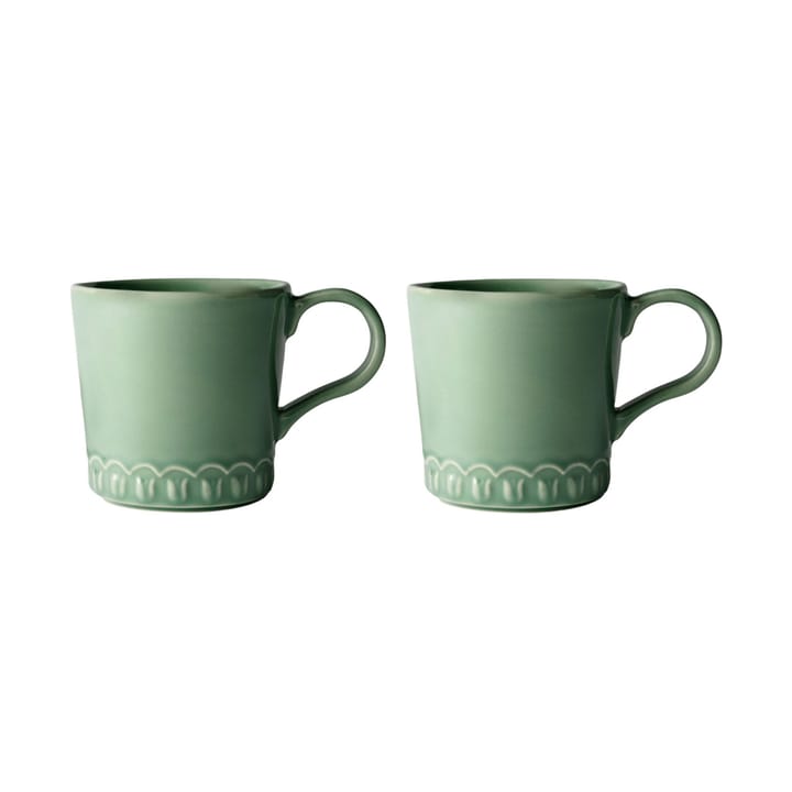 Tulipa mugg 40 cl 2-pack - Verona green - PotteryJo