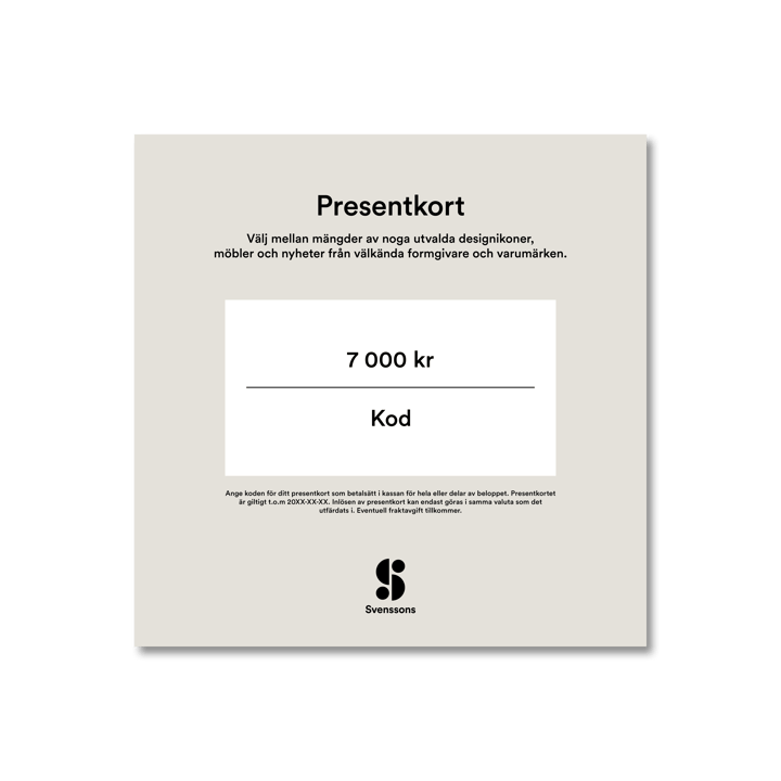 Digitalt presentkort - 7 000:- - Presentkort