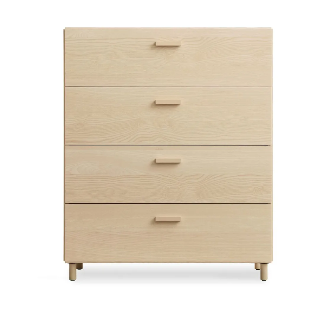 Relief byrå bred med ben 82x92,2 cm ask,  Relief