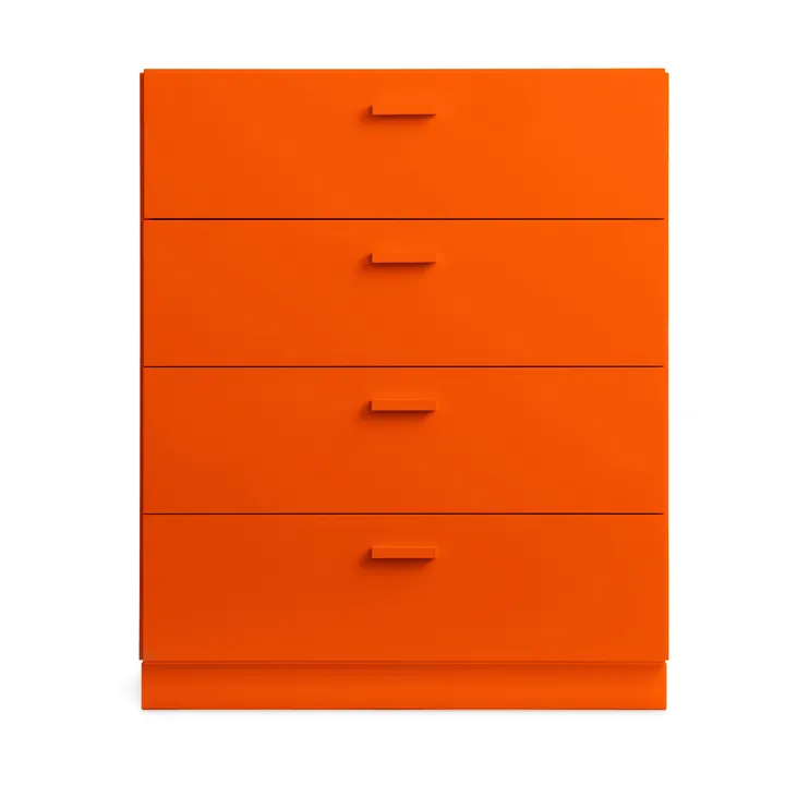 Relief byrå bred med sockel 82x92,2 cm orange - Relief