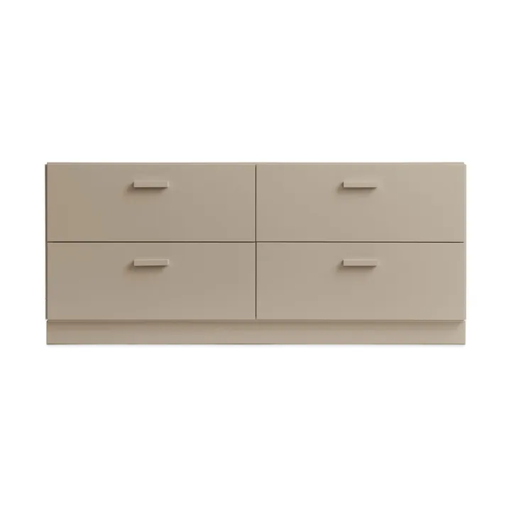Relief byrå låg med sockel 123x46,6 cm beige - Relief