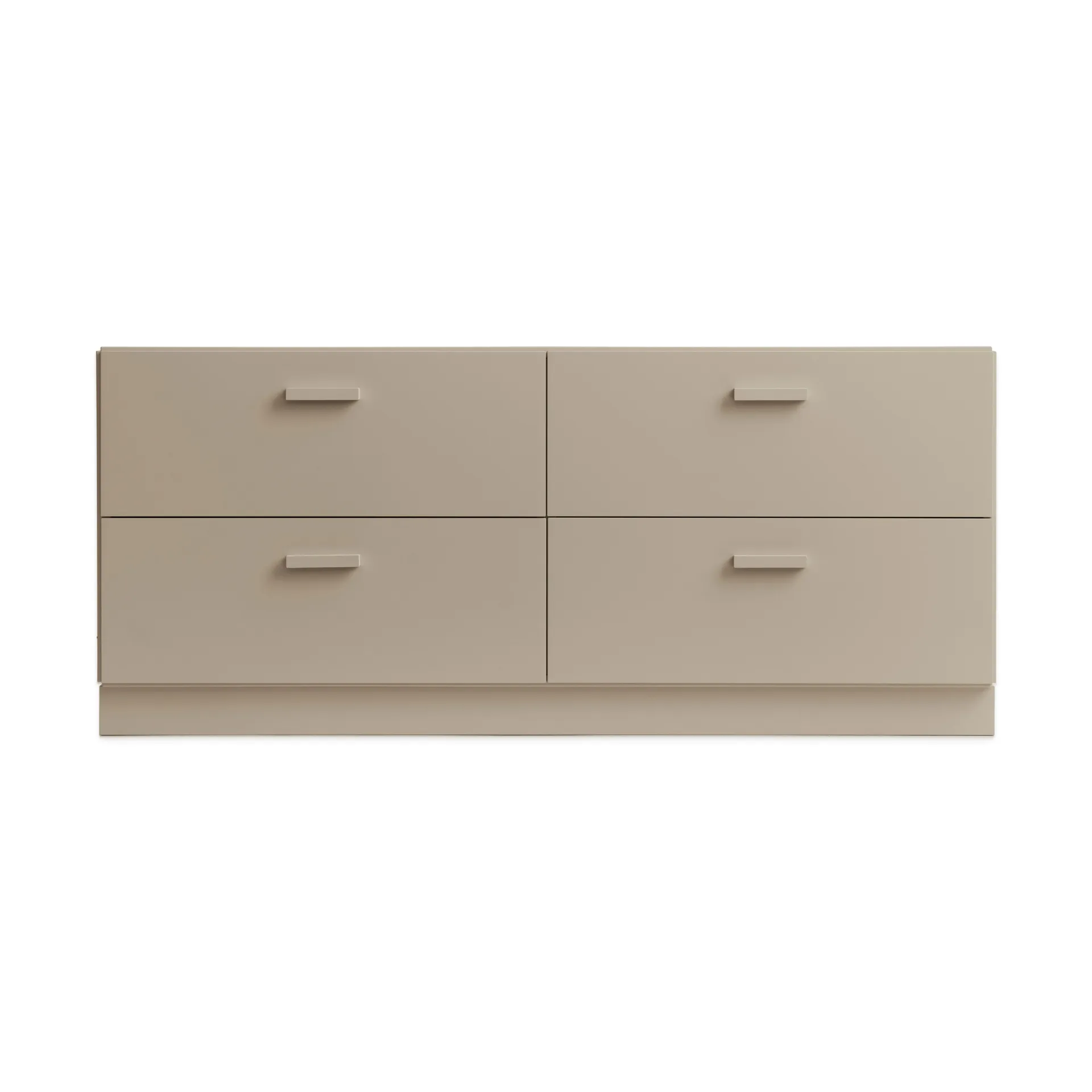 Relief byrå låg med sockel 123x46,6 cm beige Relief