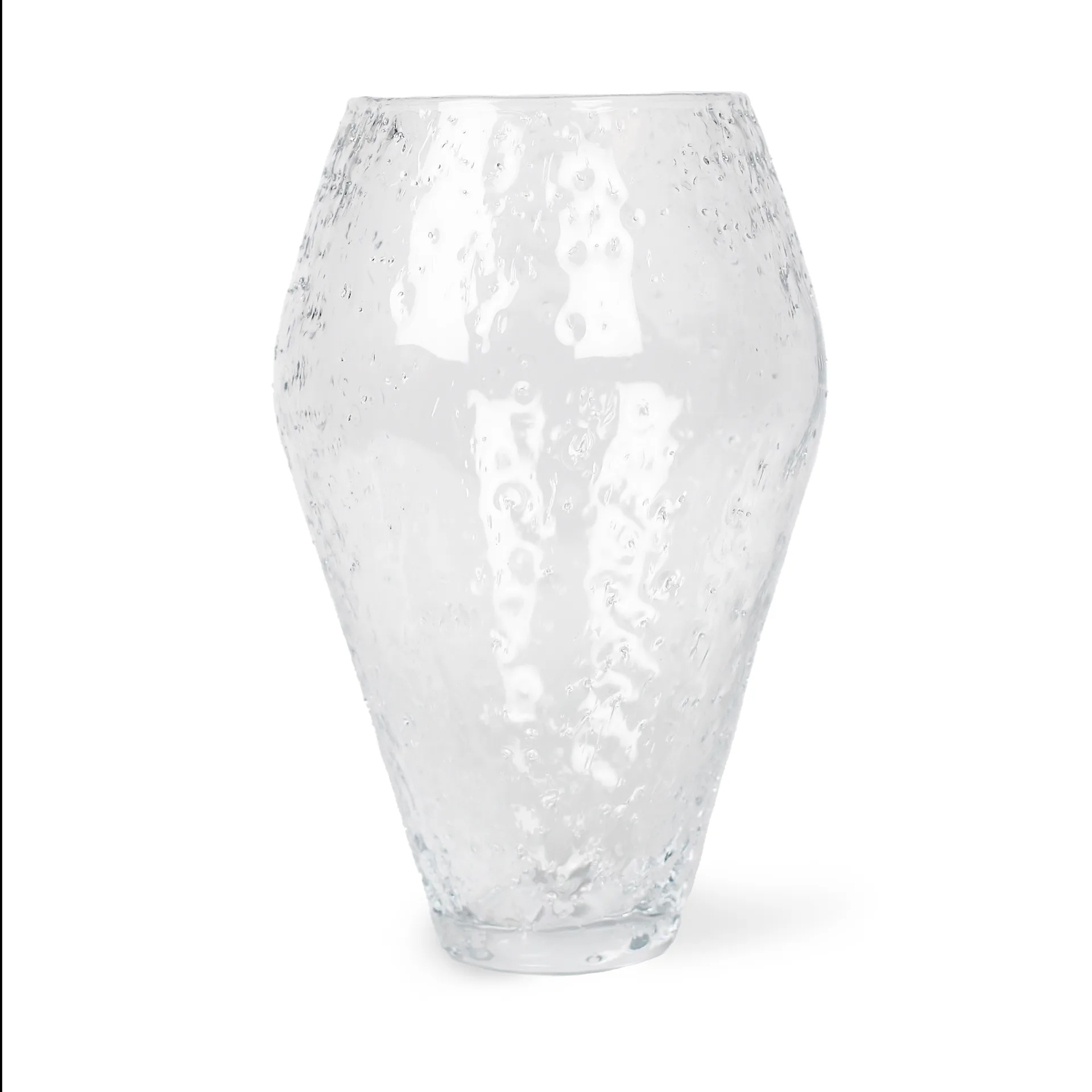 Crushed glasvas large, Clear Ro Collection