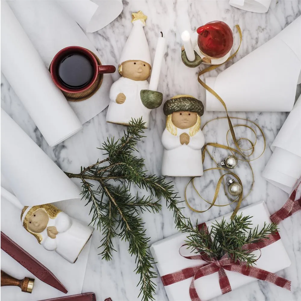 Adventsbarn Lucia, vit-grön Rörstrand