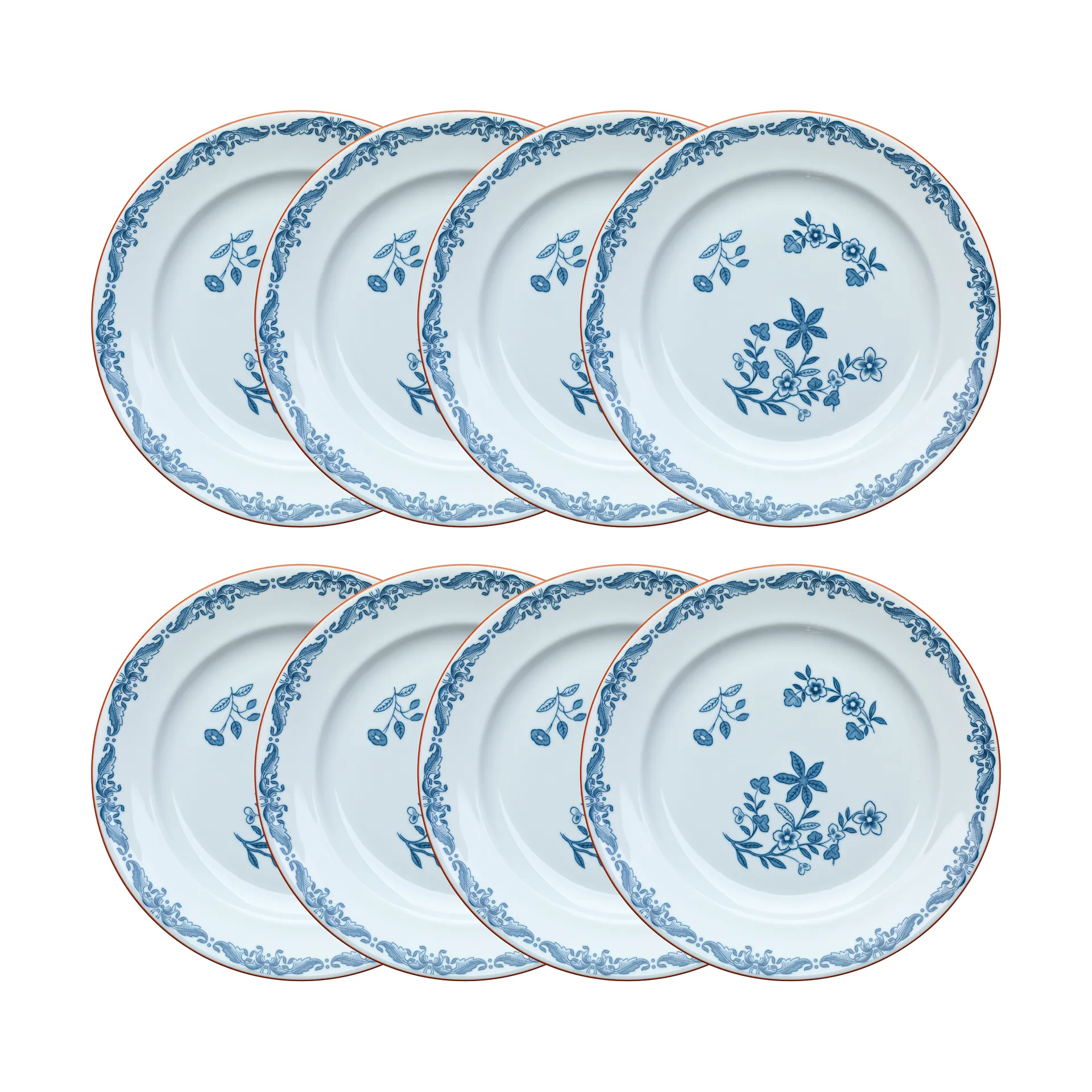 Ostindia flat tallrik Ø27 cm 8-pack – Blå,  Rörstrand