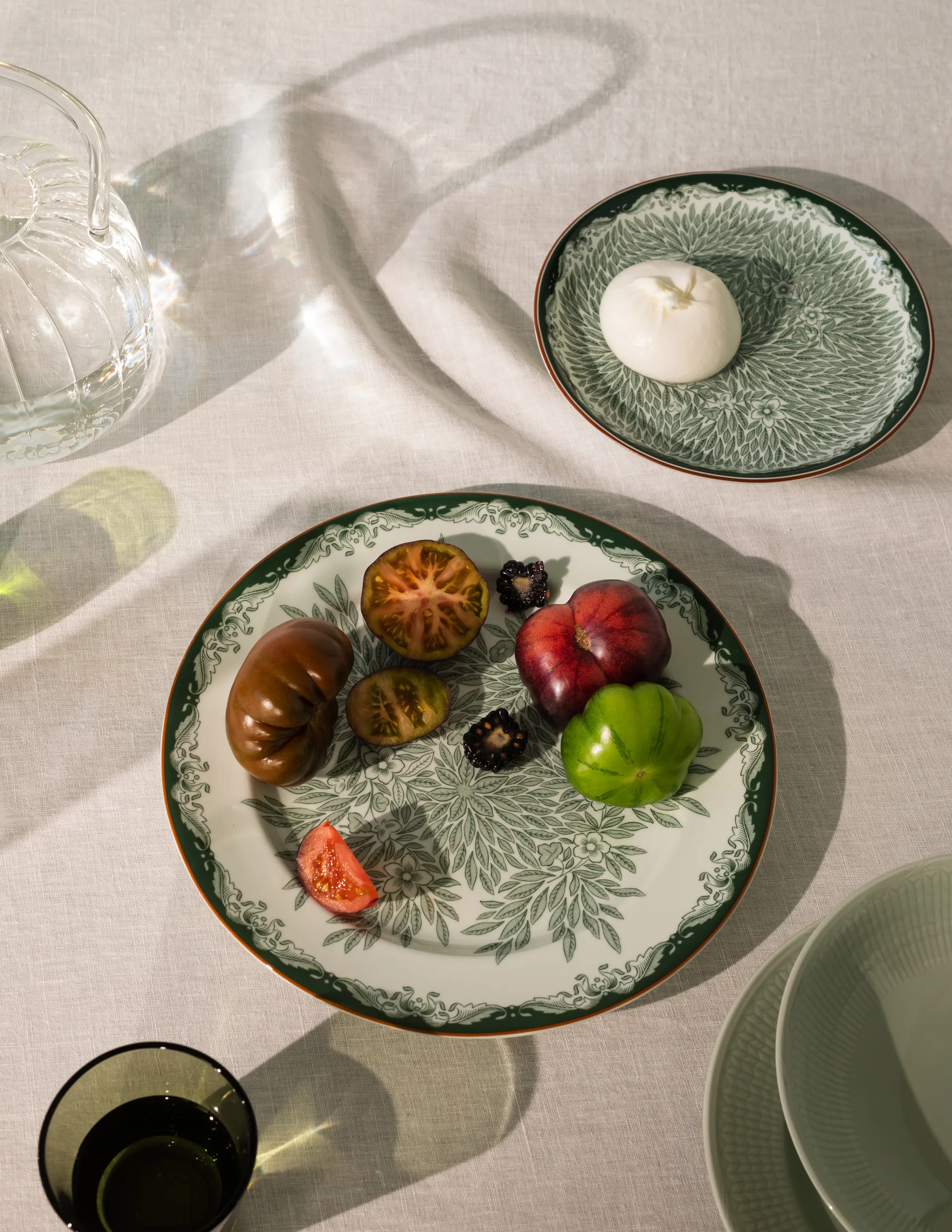 Ostindia Floris assiett Ø16 cm, Grön Rörstrand