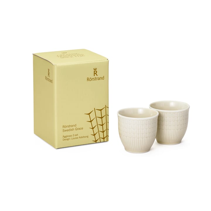Swedish Grace äggkopp 2-pack, Havre Rörstrand