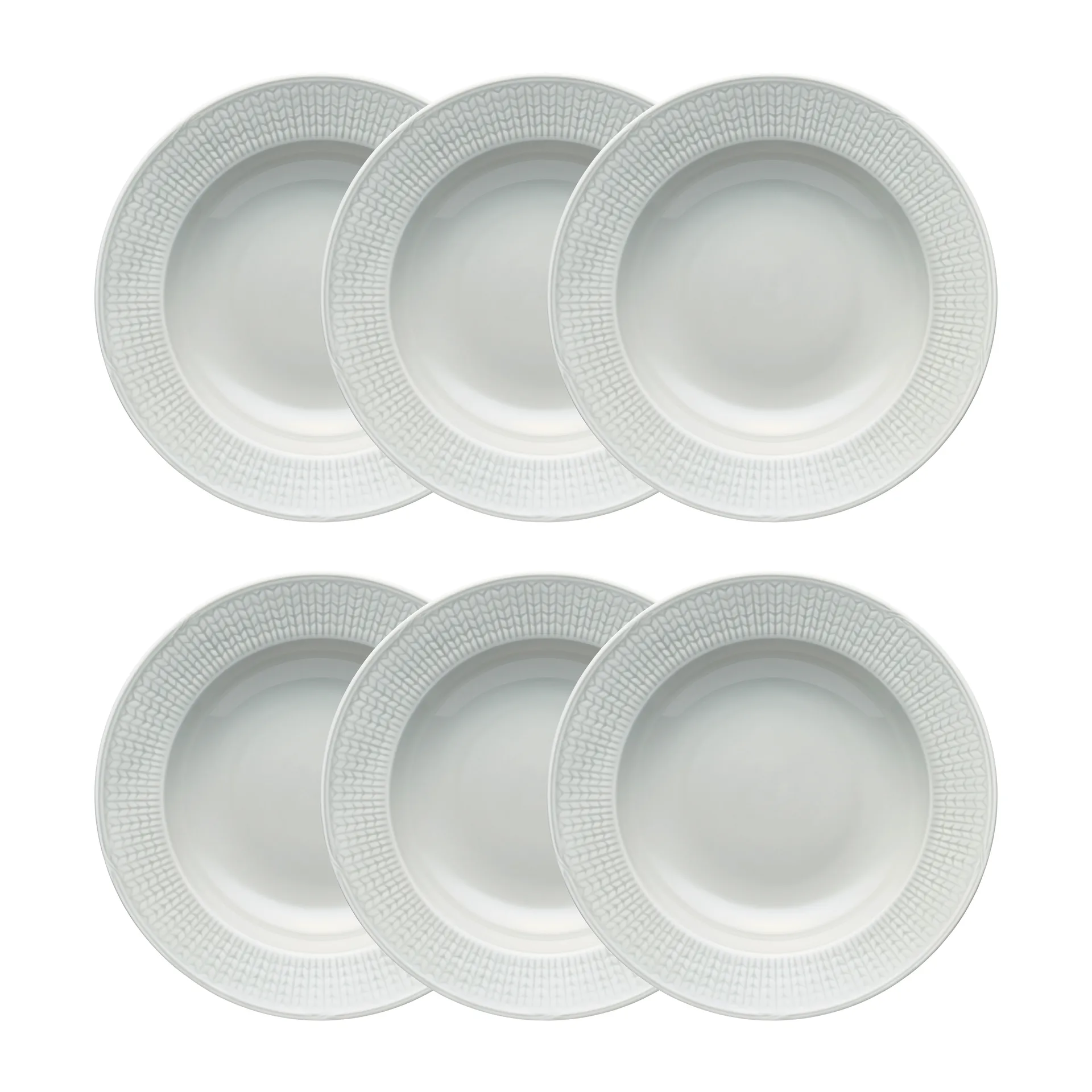 Swedish Grace djup tallrik 25 cm 6-pack Dimma(grå),  Rörstrand