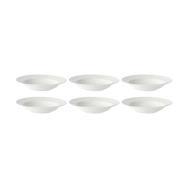 Swedish Grace djup tallrik 25 cm, 6-pack snö (vit) - Rörstrand