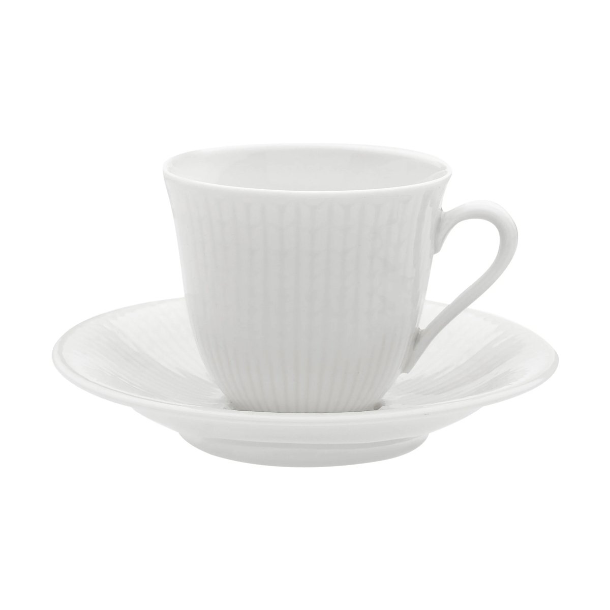 Rörstrand Swedish Grace kopp med fat 16 cl Snö | Skandinavisk Design | Kaffekoppar | Vit