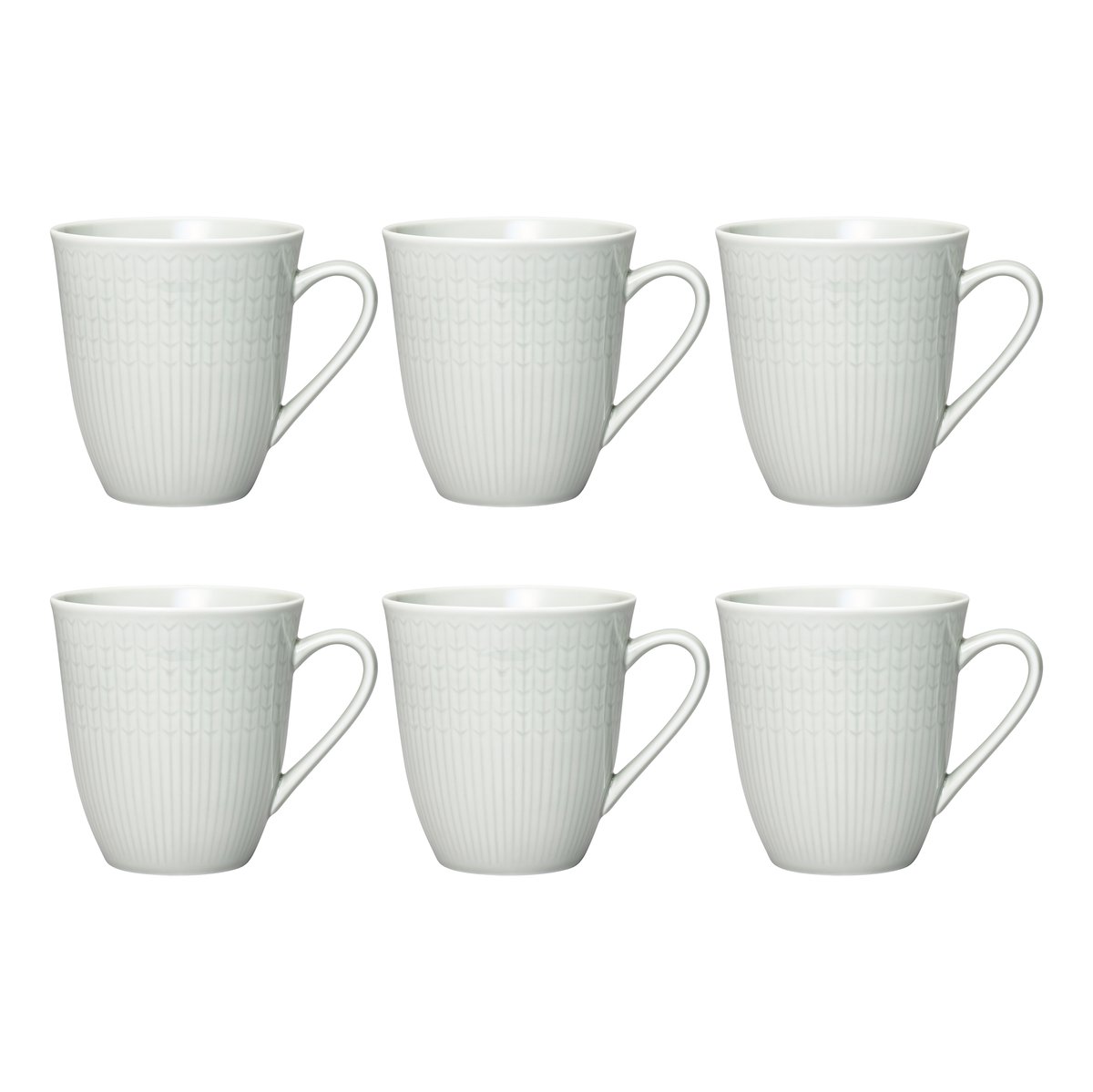 Rörstrand Swedish Grace mugg 50 cl 6-pack Dimma (grå)