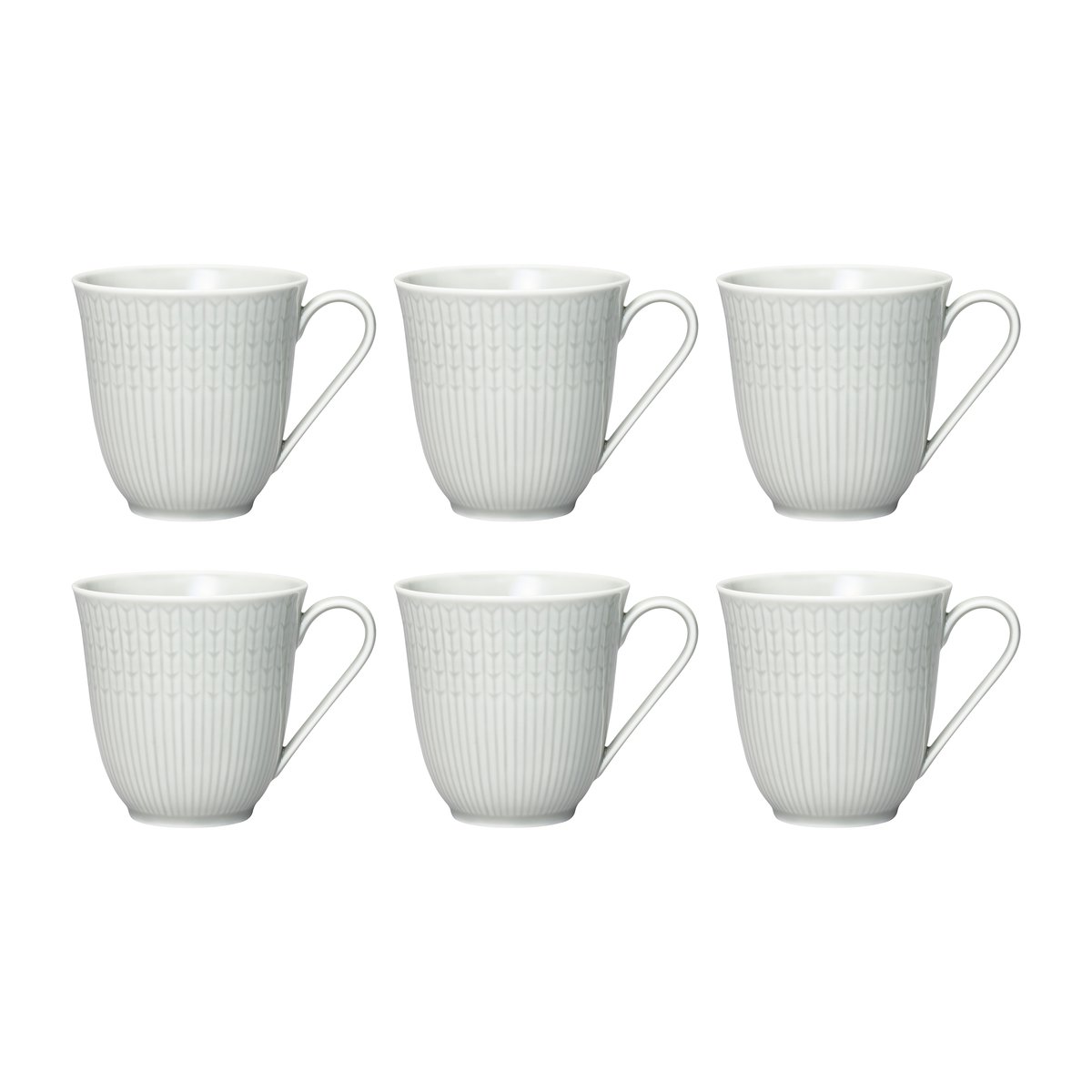 Rörstrand Swedish Grace mugg liten 6-pack Dimma (grå)