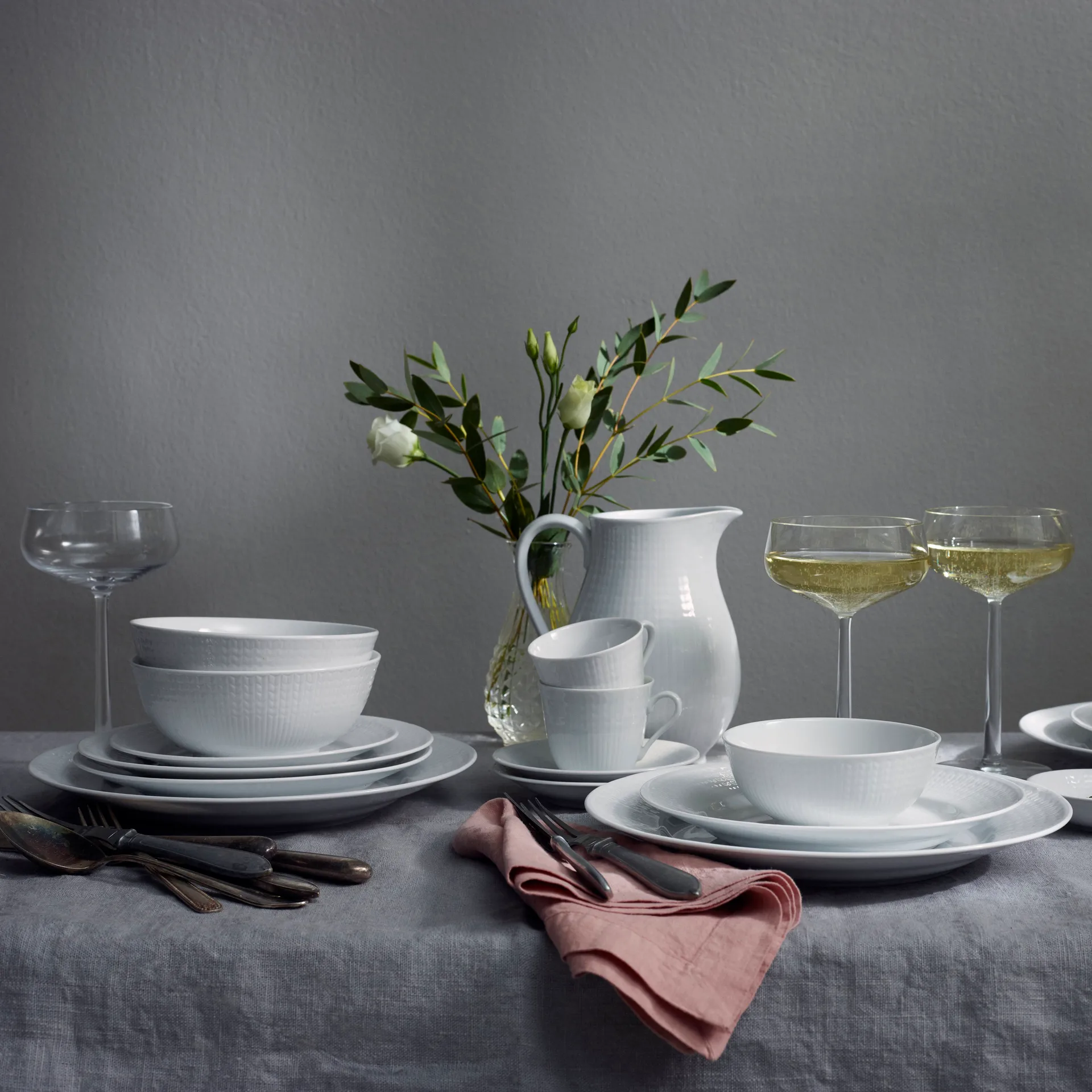 Swedish Grace skål 1 l, snö (vit) Rörstrand