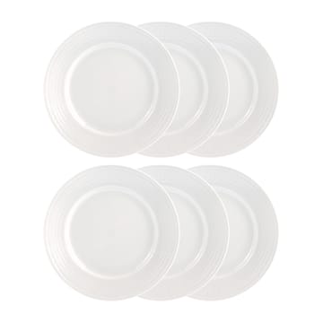 Swedish Grace tallrik 21 cm, 6-pack snö (vit) - undefined - Rörstrand