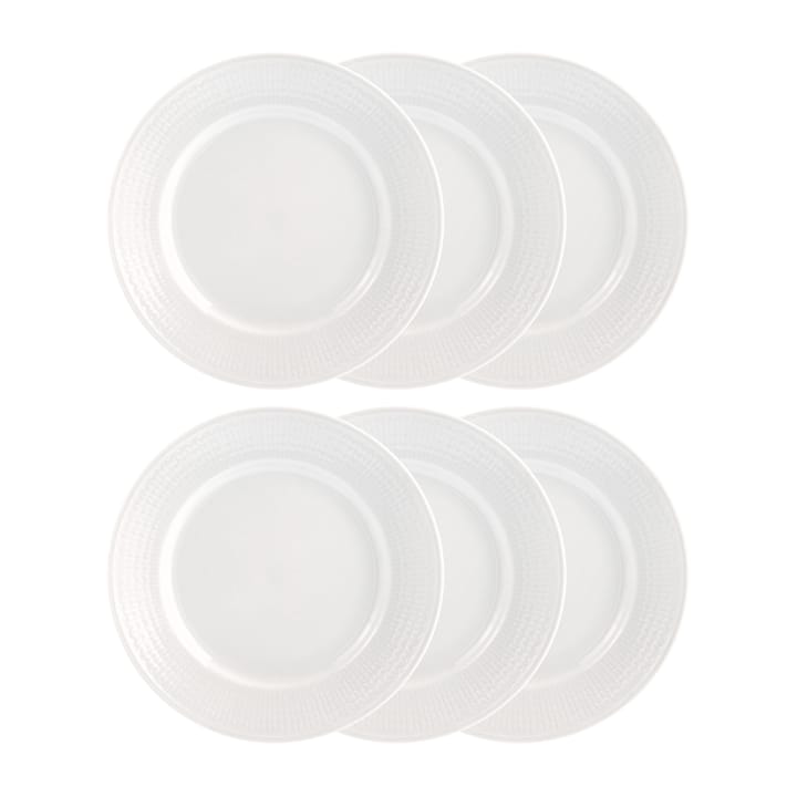 Swedish Grace tallrik 21 cm, 6-pack snö (vit) - undefined - Rörstrand