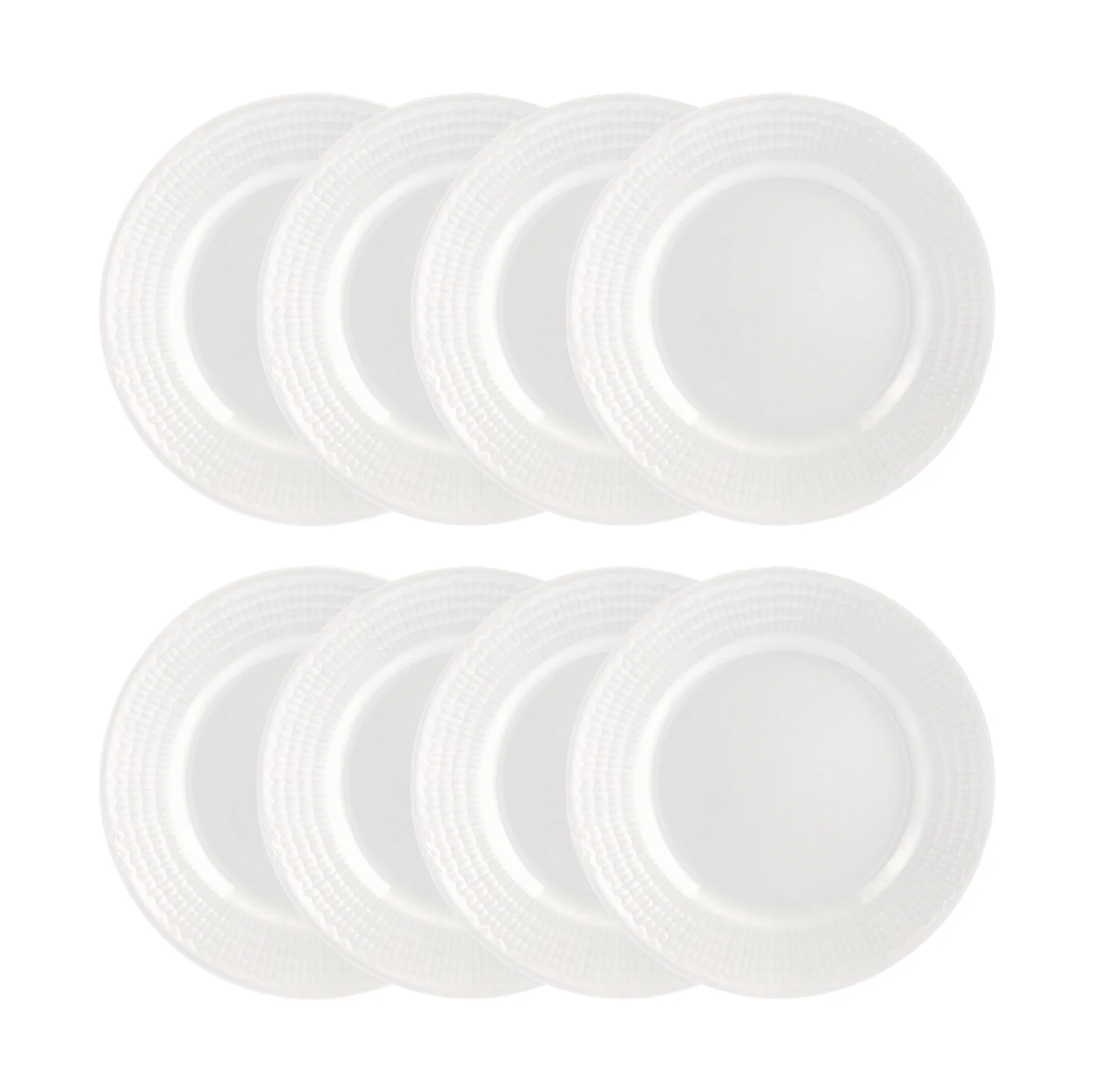 Swedish Grace tallrik Ø21 cm 8-pack - Snö (vit),  Rörstrand