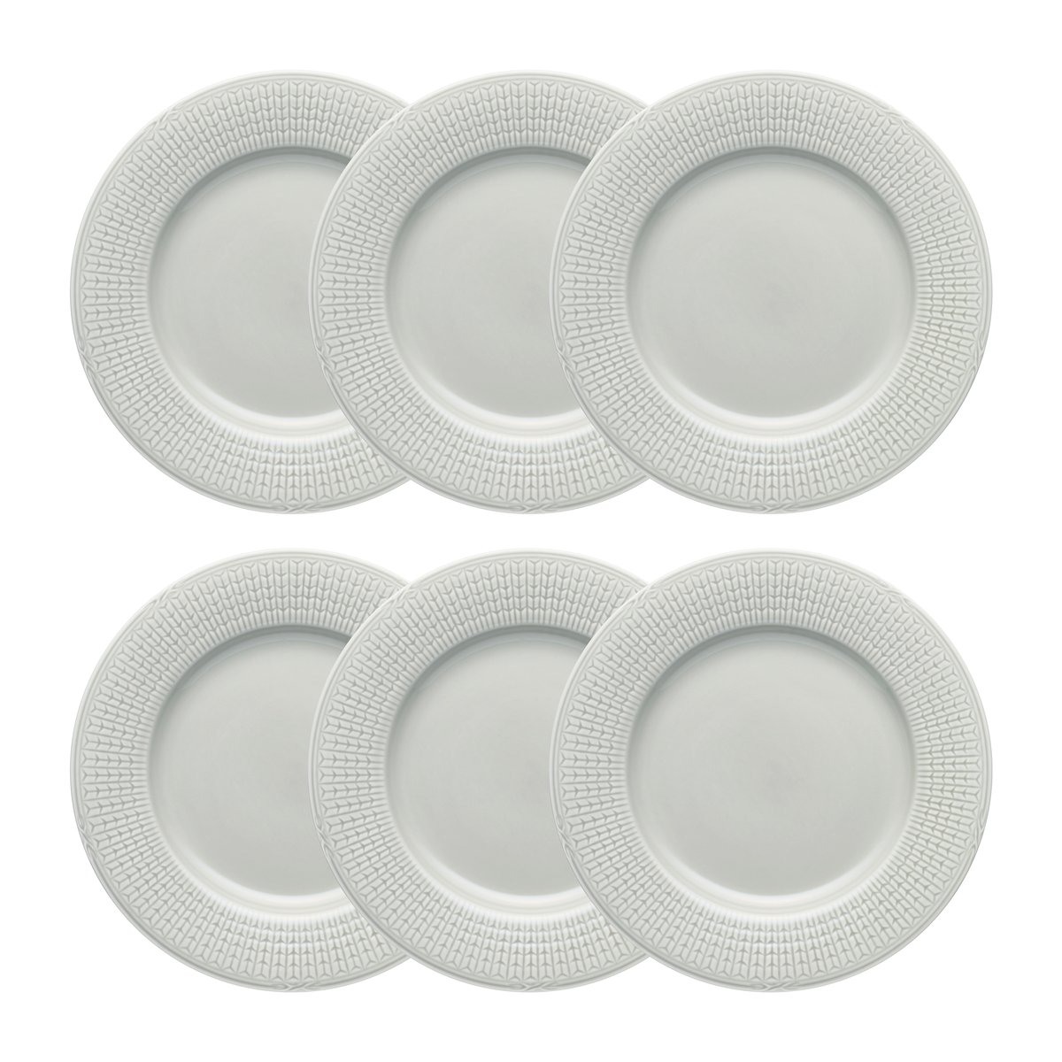 Rörstrand Swedish Grace tallrik o24 cm 6-pack Dimma (grå)