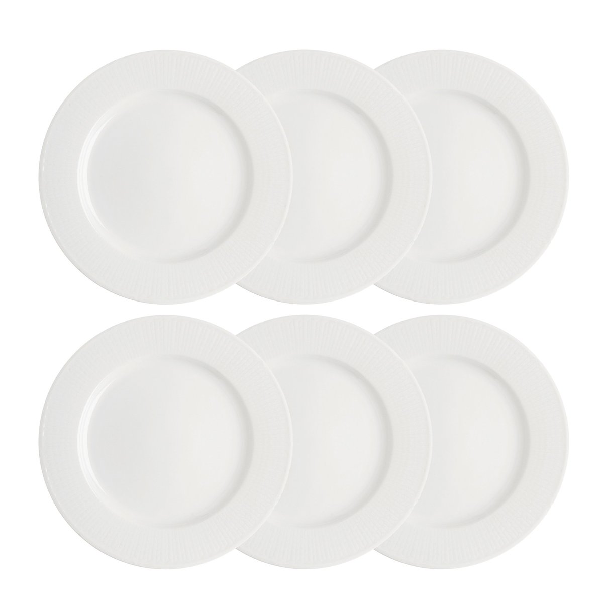 Rörstrand Swedish Grace tallrik 27 cm 6-pack snö (vit)