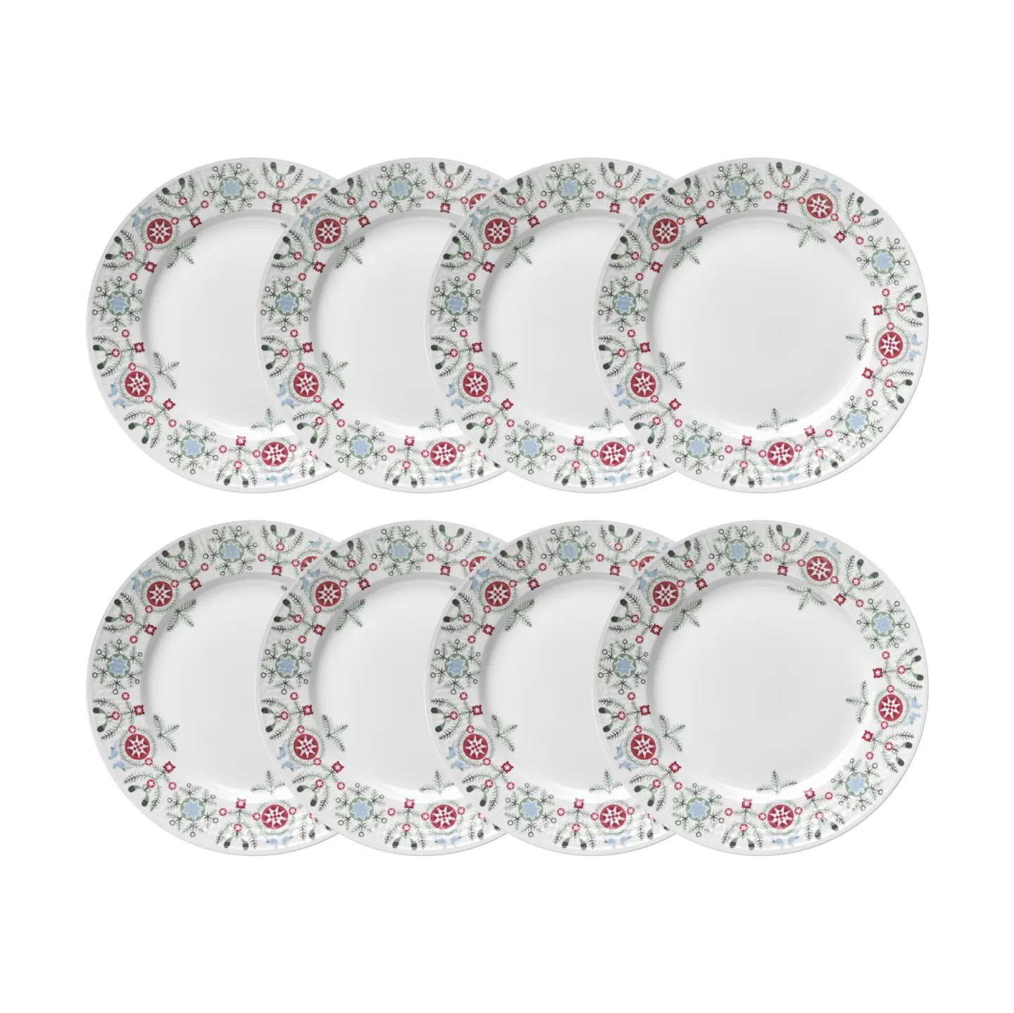 Köp Swedish Grace Winter tallrik 21 cm vit 8-pack från Rörstrand ...