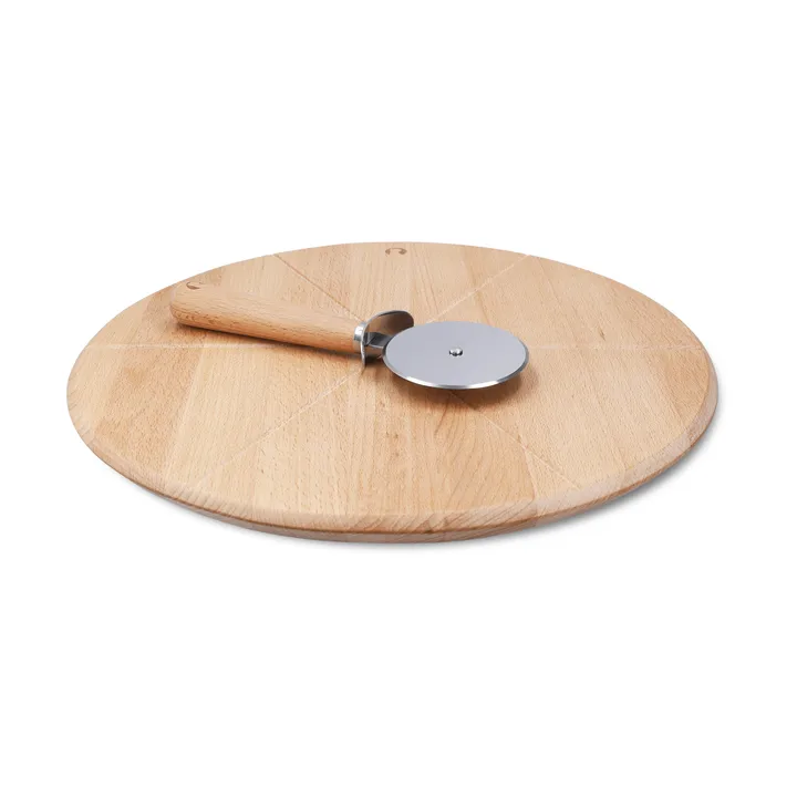 Grand Cru pizzabräda och pizzaskärare - Bok, Ø35 cm - Rosendahl